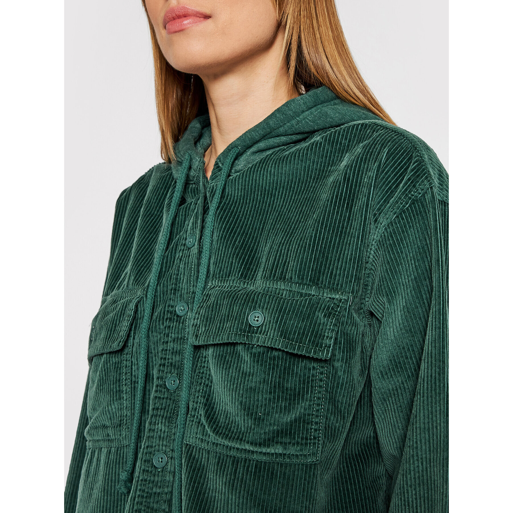American Eagle Дънково яке 035-1354-3759 Зелен Relaxed Fit - Pepit.bg