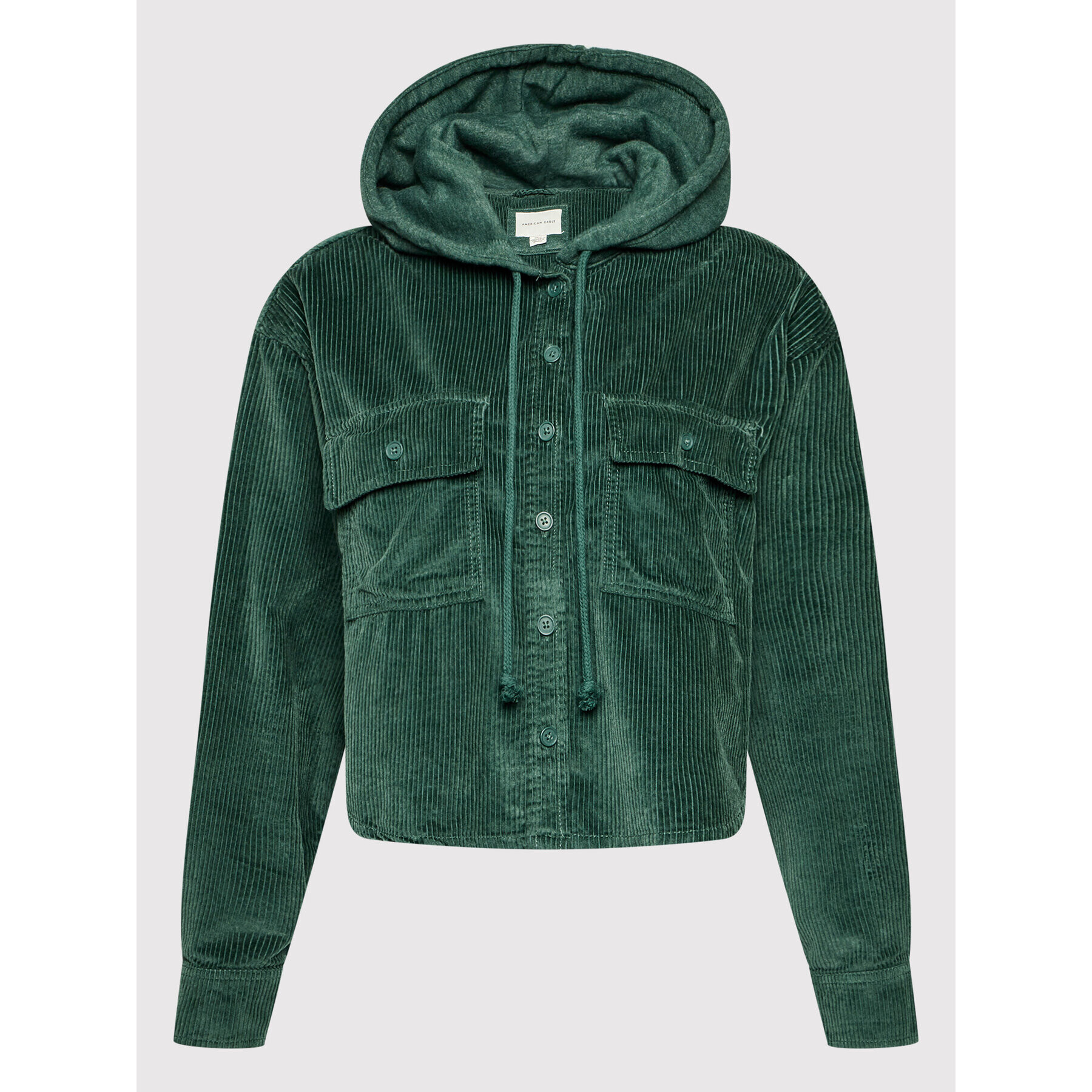 American Eagle Дънково яке 035-1354-3759 Зелен Relaxed Fit - Pepit.bg