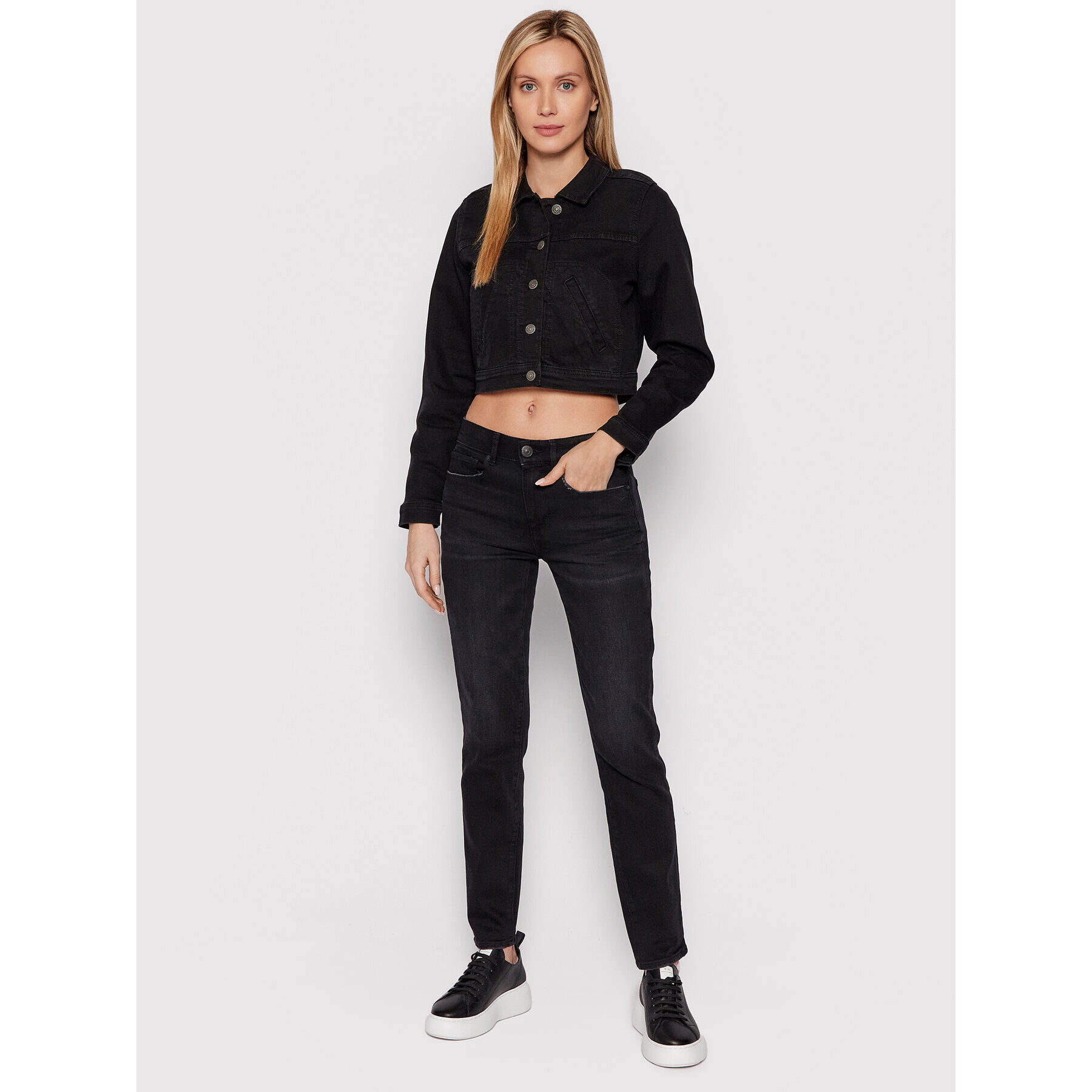 American Eagle Дънково яке 038-0383-3045 Черен Regular Fit - Pepit.bg