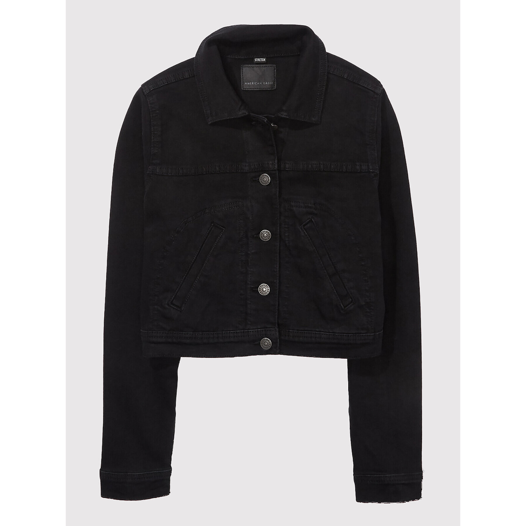 American Eagle Дънково яке 038-0383-3045 Черен Regular Fit - Pepit.bg