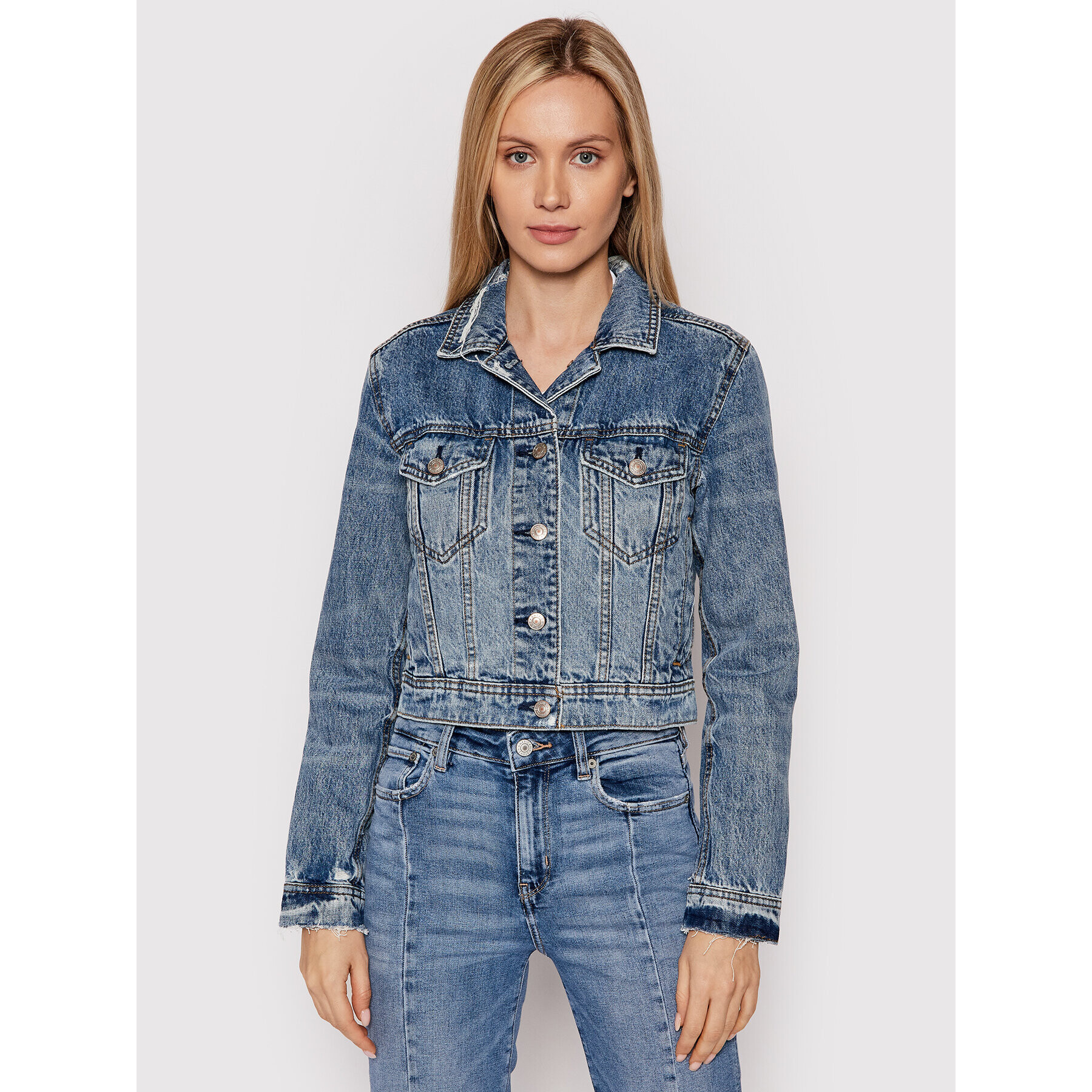 American Eagle Дънково яке 038-0383-3053 Син Regular Fit - Pepit.bg