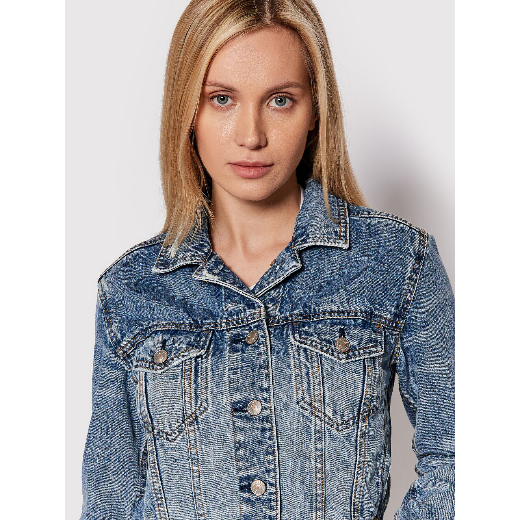 American Eagle Дънково яке 038-0383-3053 Син Regular Fit - Pepit.bg