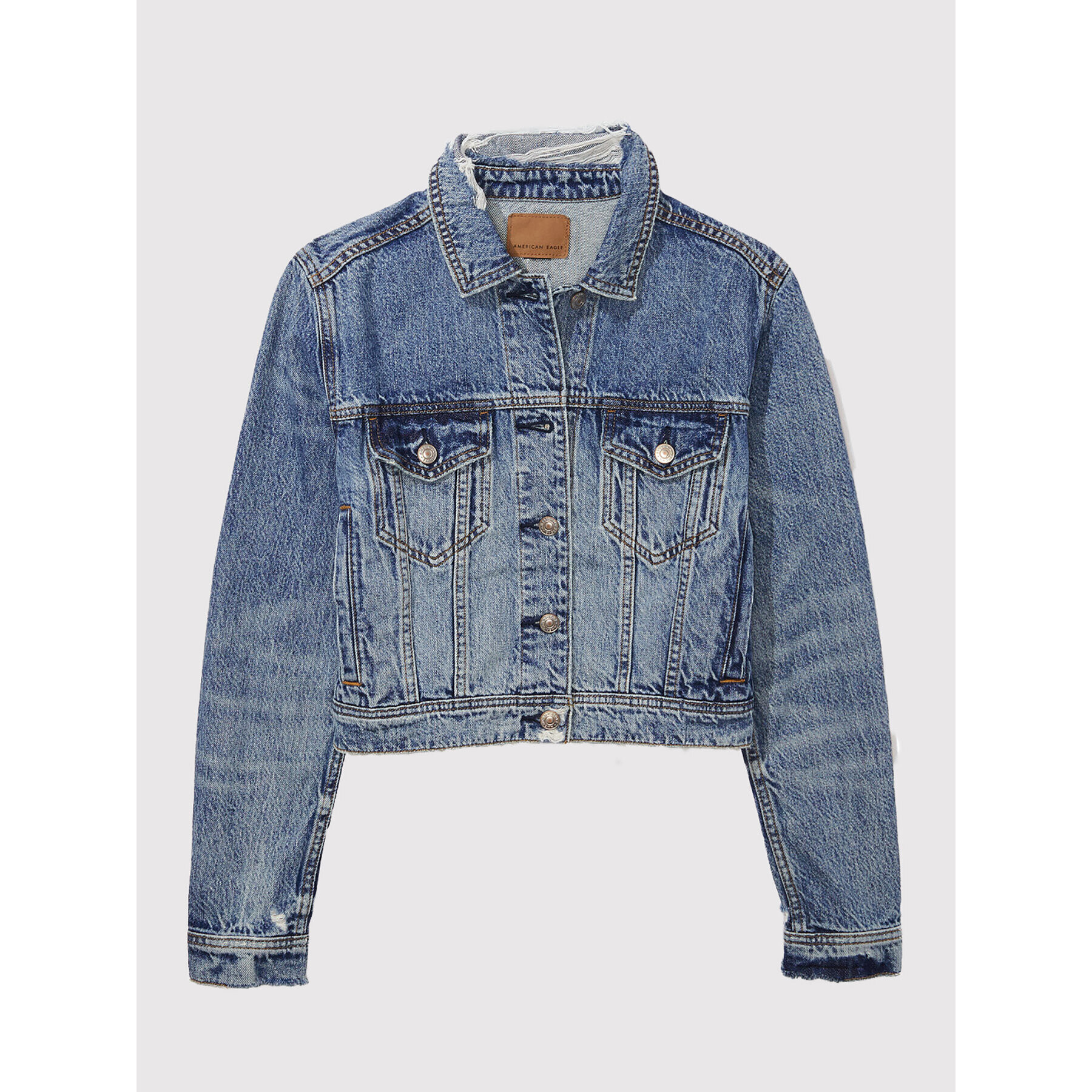 American Eagle Дънково яке 038-0383-3053 Син Regular Fit - Pepit.bg