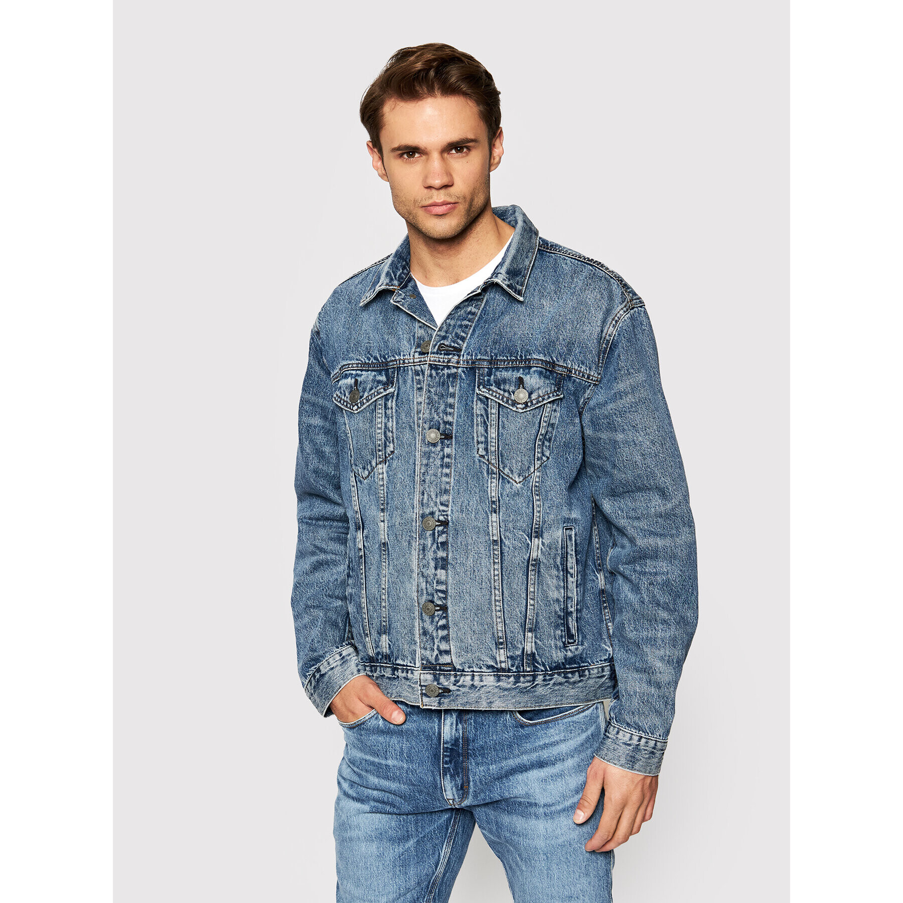 American Eagle Дънково яке 010-0106-1433 Син Regular Fit - Pepit.bg