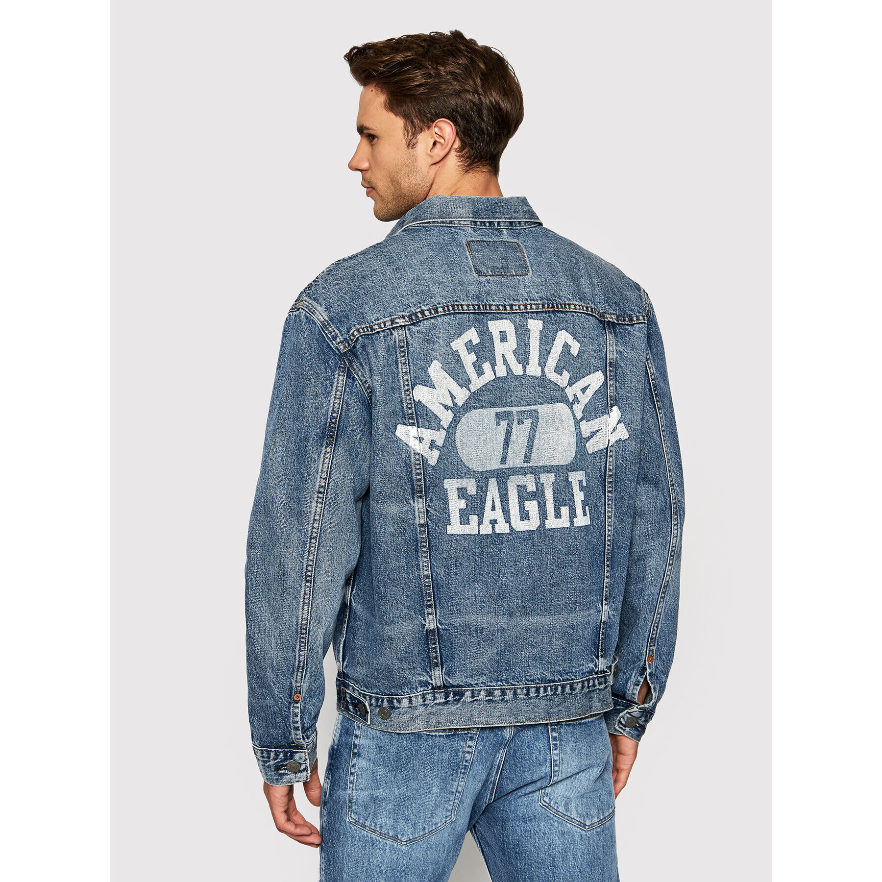 American Eagle Дънково яке 010-0106-1433 Син Regular Fit - Pepit.bg