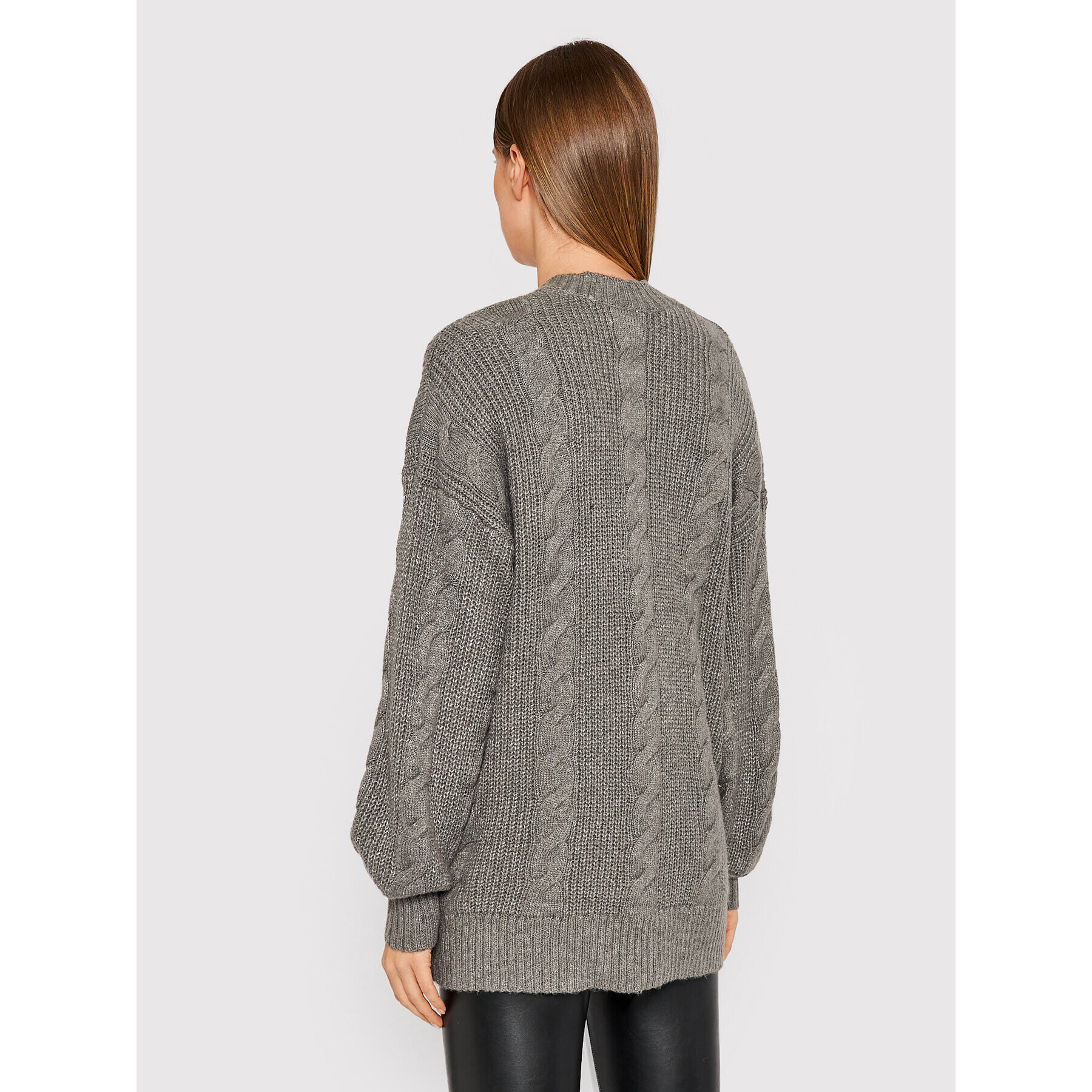 American Eagle Кардиган 034-1340-9576 Сив Oversize - Pepit.bg