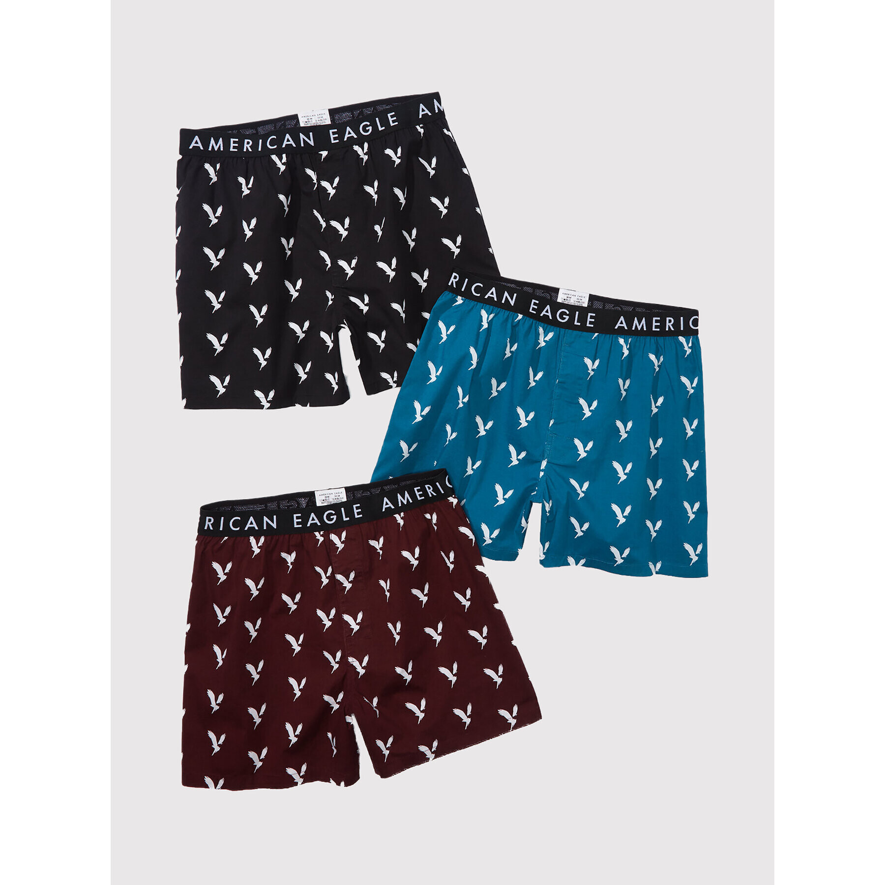 American Eagle Комплект 3 чифта боксерки 023-0220-3376 Цветен - Pepit.bg