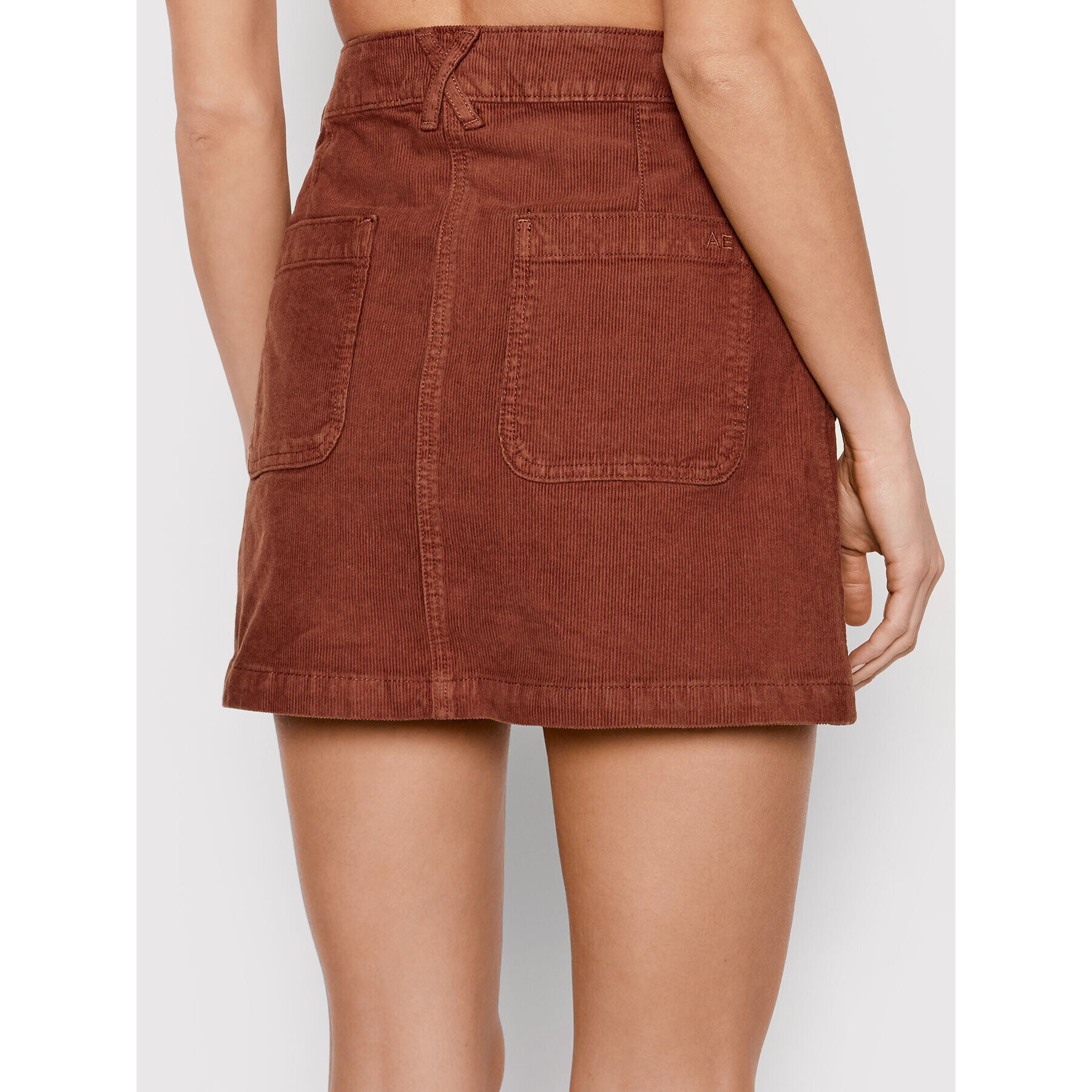 American Eagle Мини пола 033-9332-6340 Кафяв Regular Fit - Pepit.bg