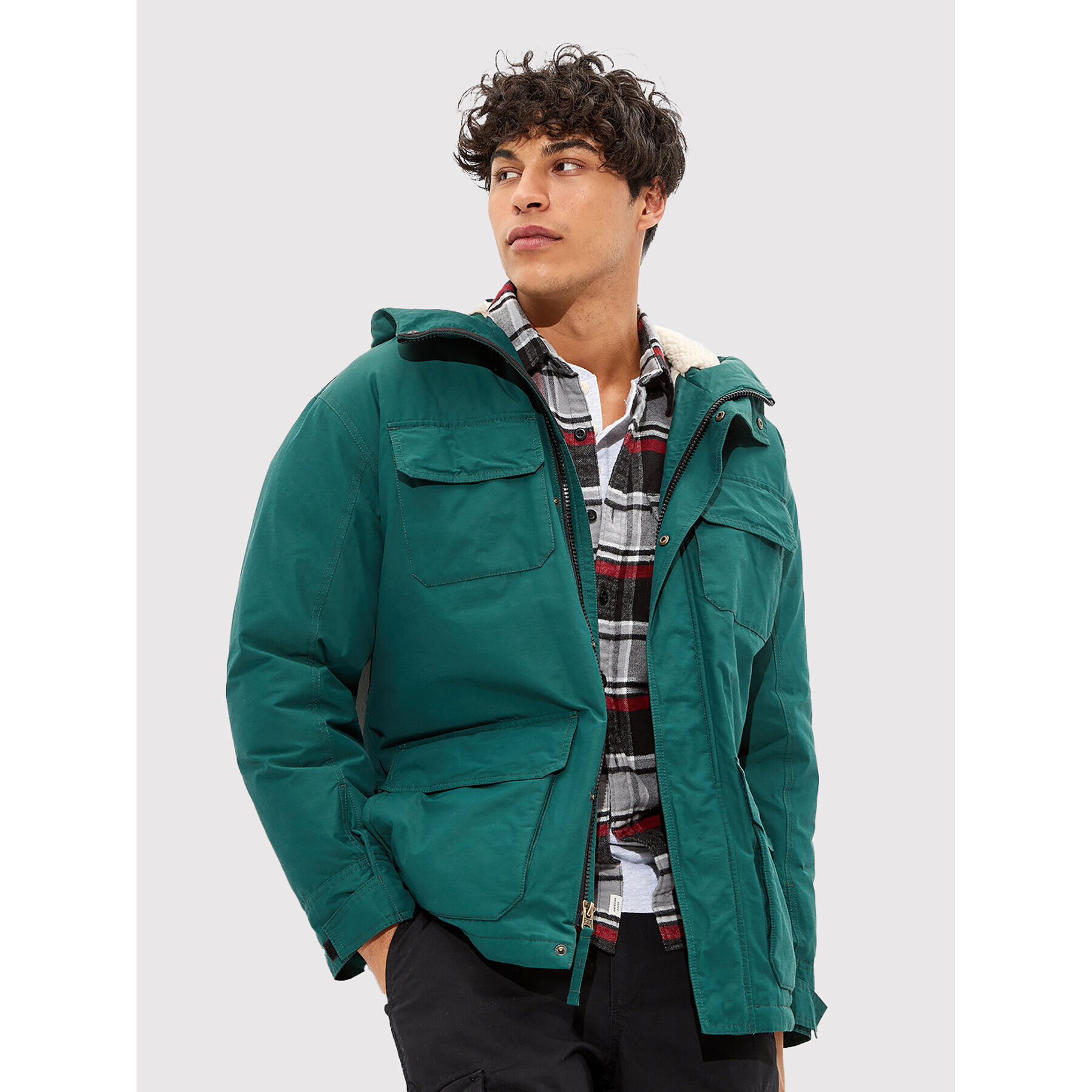 American Eagle Парка 010-0108-1354 Зелен Regular Fit - Pepit.bg