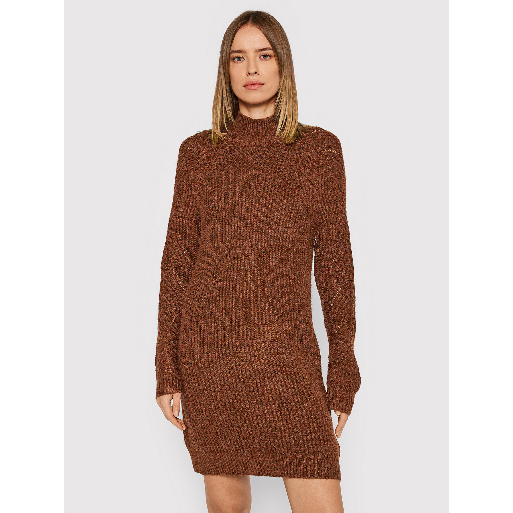 American Eagle Плетена рокля 039-1399-5047 Кафяв Regular Fit - Pepit.bg