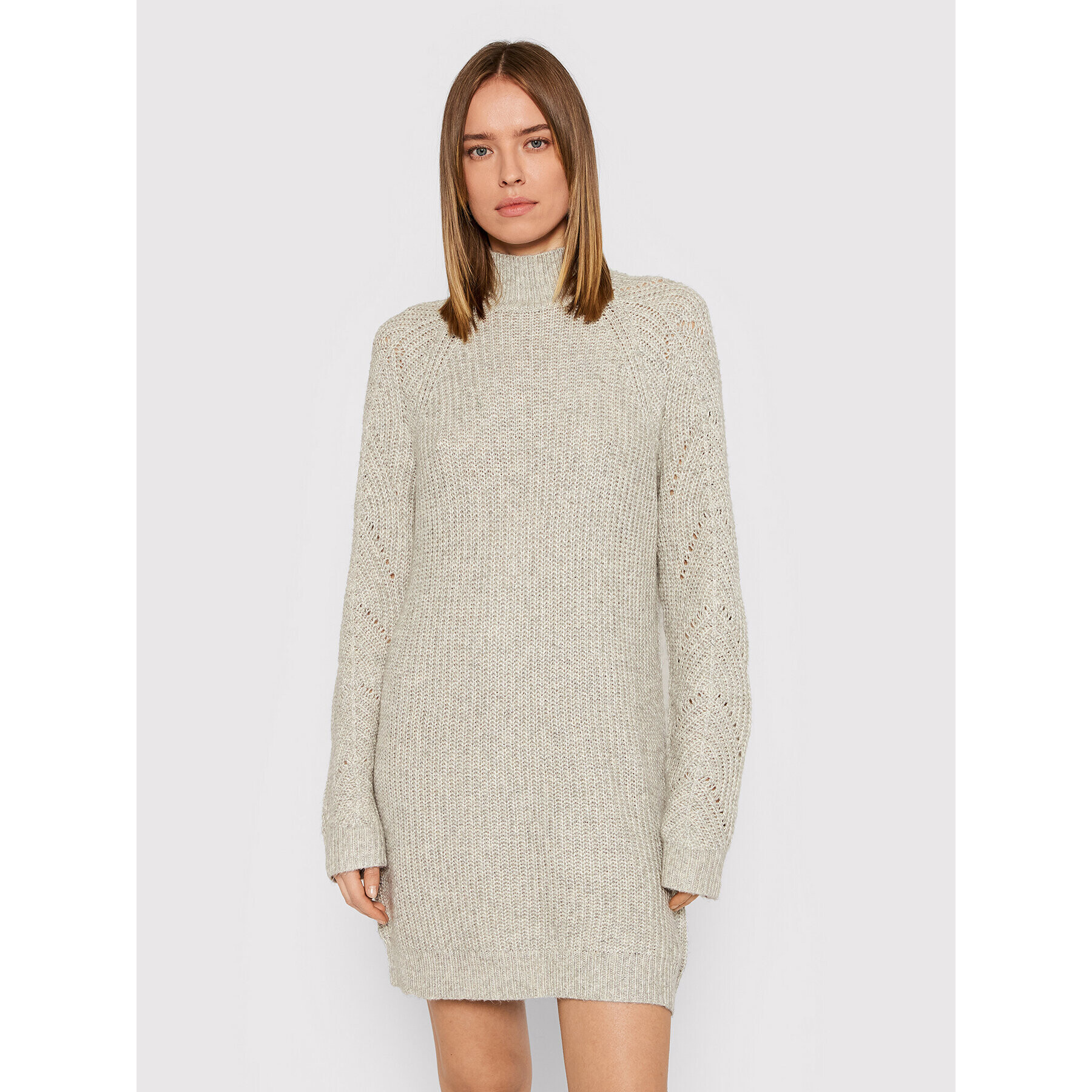 American Eagle Плетена рокля 039-1399-5047 Сив Regular Fit - Pepit.bg