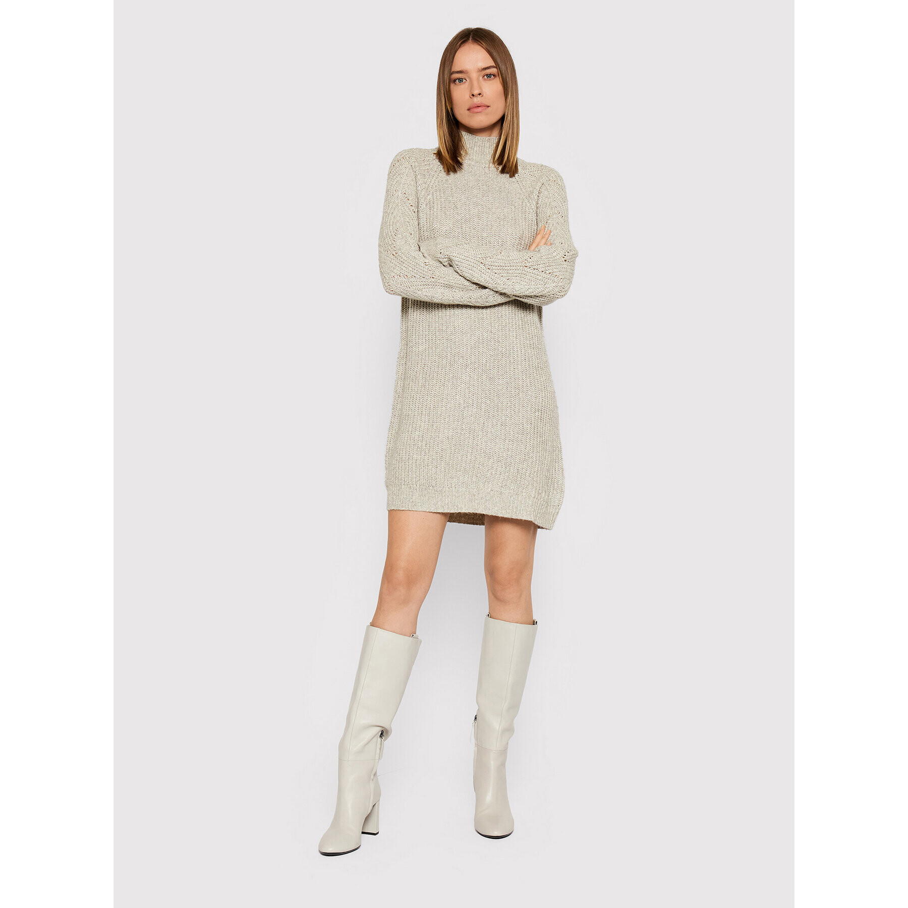 American Eagle Плетена рокля 039-1399-5047 Сив Regular Fit - Pepit.bg