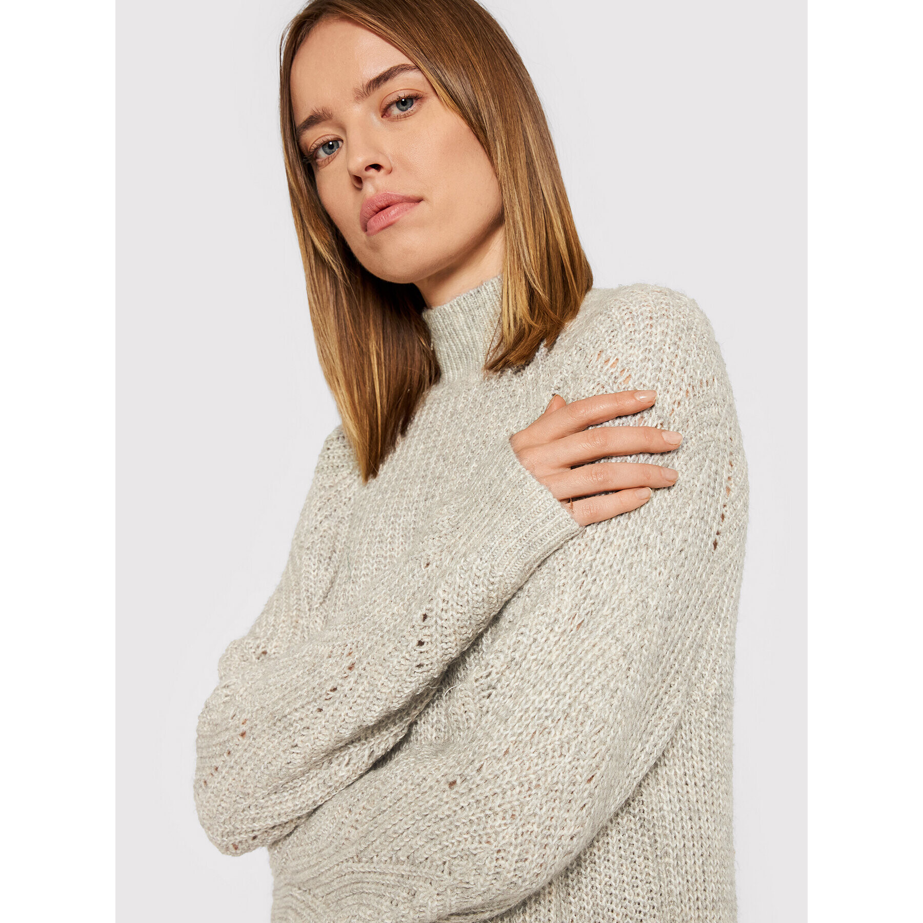 American Eagle Плетена рокля 039-1399-5047 Сив Regular Fit - Pepit.bg
