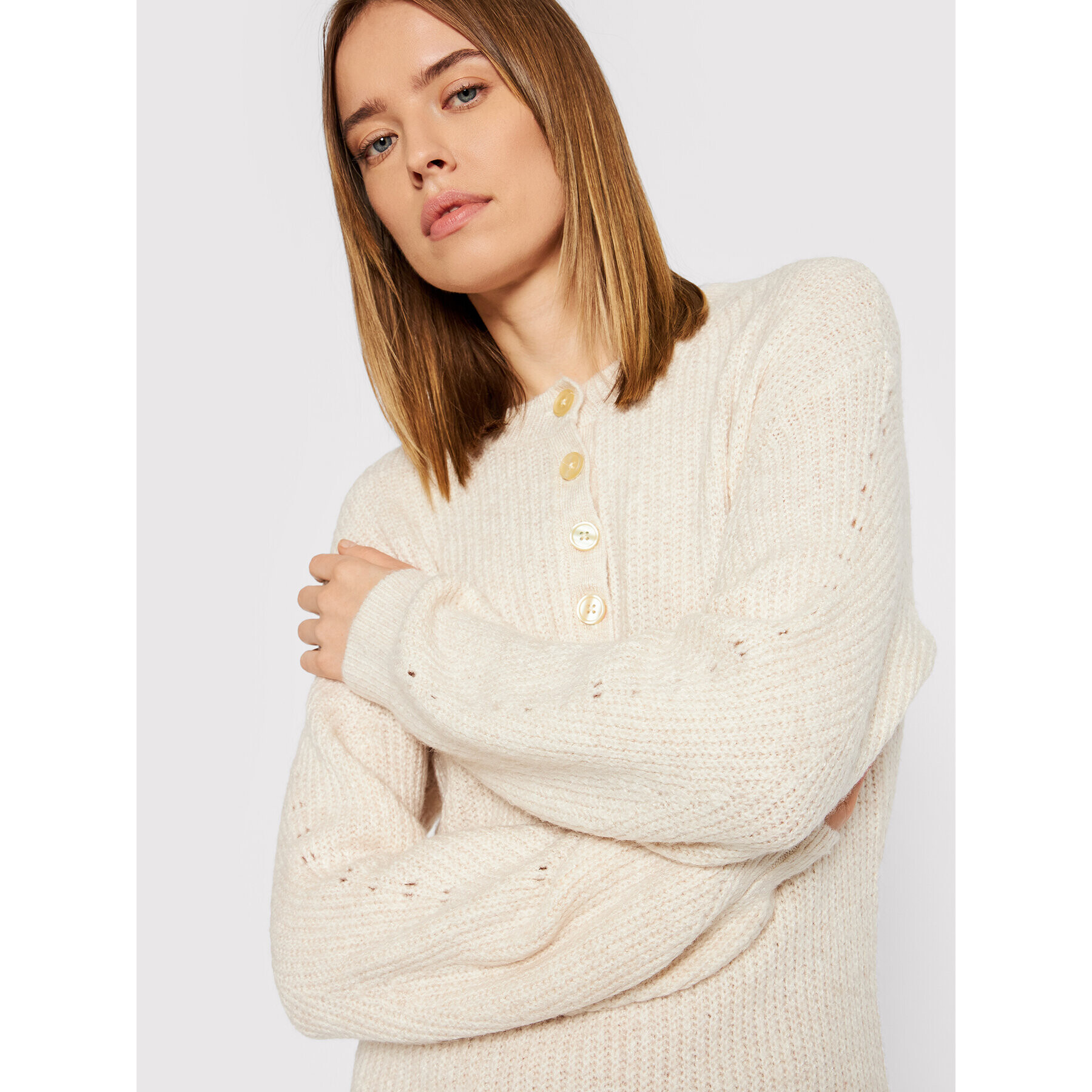 American Eagle Плетена рокля 039-1399-5454 Бежов Regular Fit - Pepit.bg