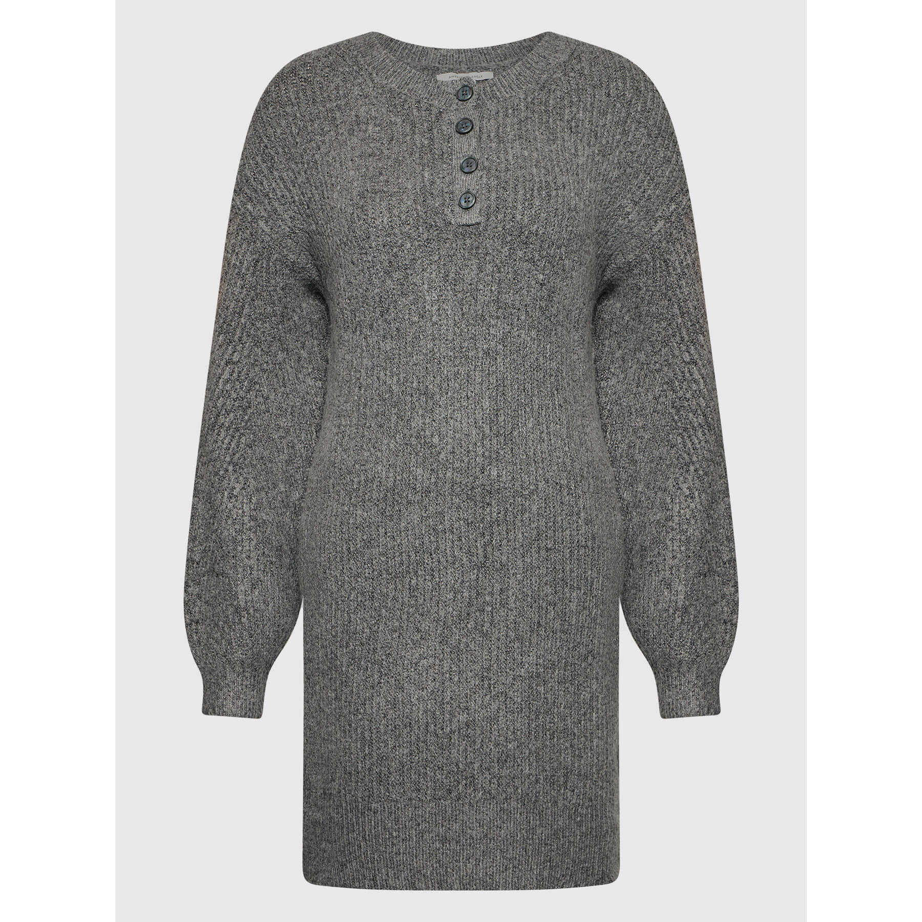 American Eagle Плетена рокля 039-1399-5454 Сив Regular Fit - Pepit.bg