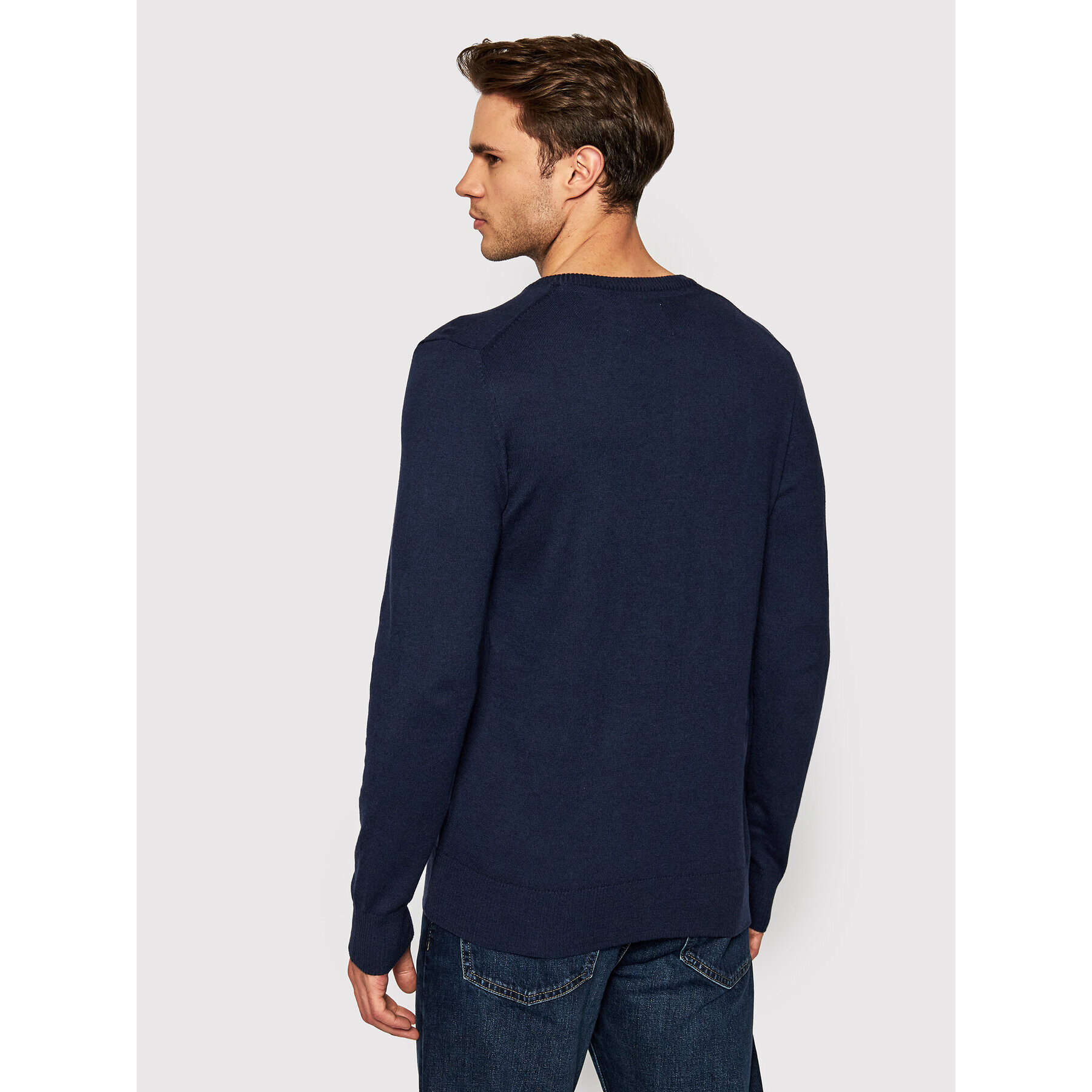 American Eagle Пуловер 014-1144-1703 Тъмносин Regular Fit - Pepit.bg
