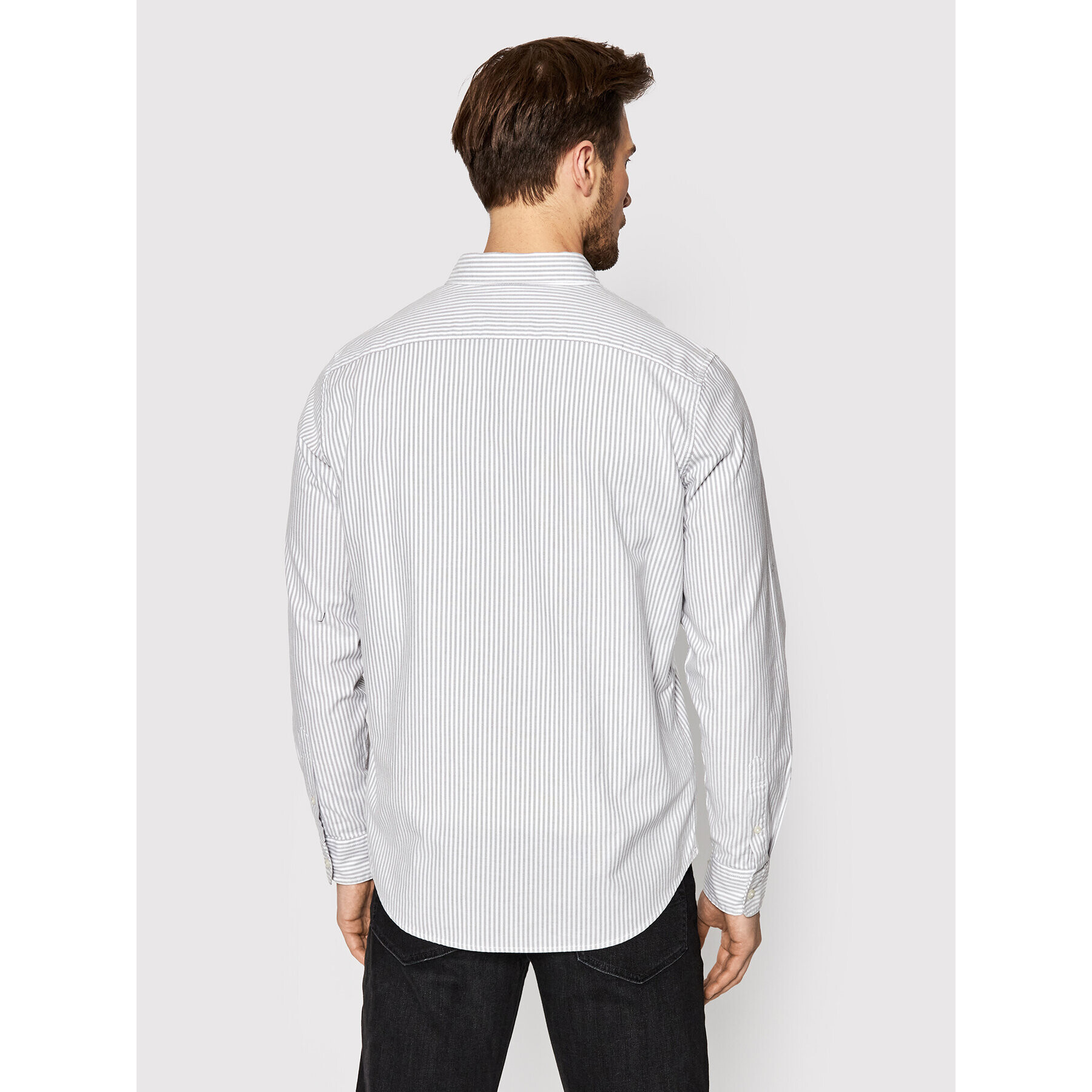 American Eagle Риза 015-0153-1497 Сив Slim Fit - Pepit.bg