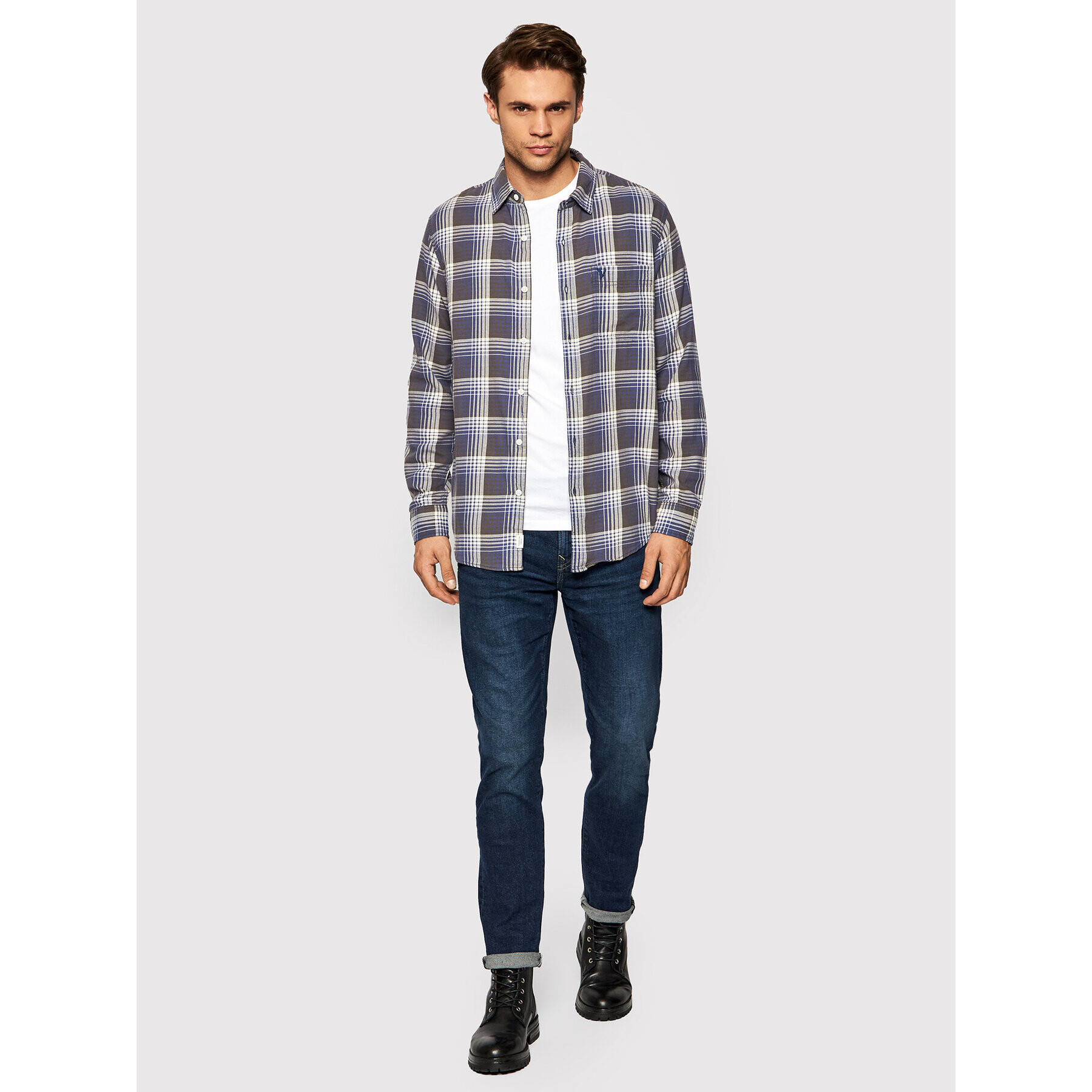 American Eagle Риза 015-0153-2179 Цветен Slim Fit - Pepit.bg