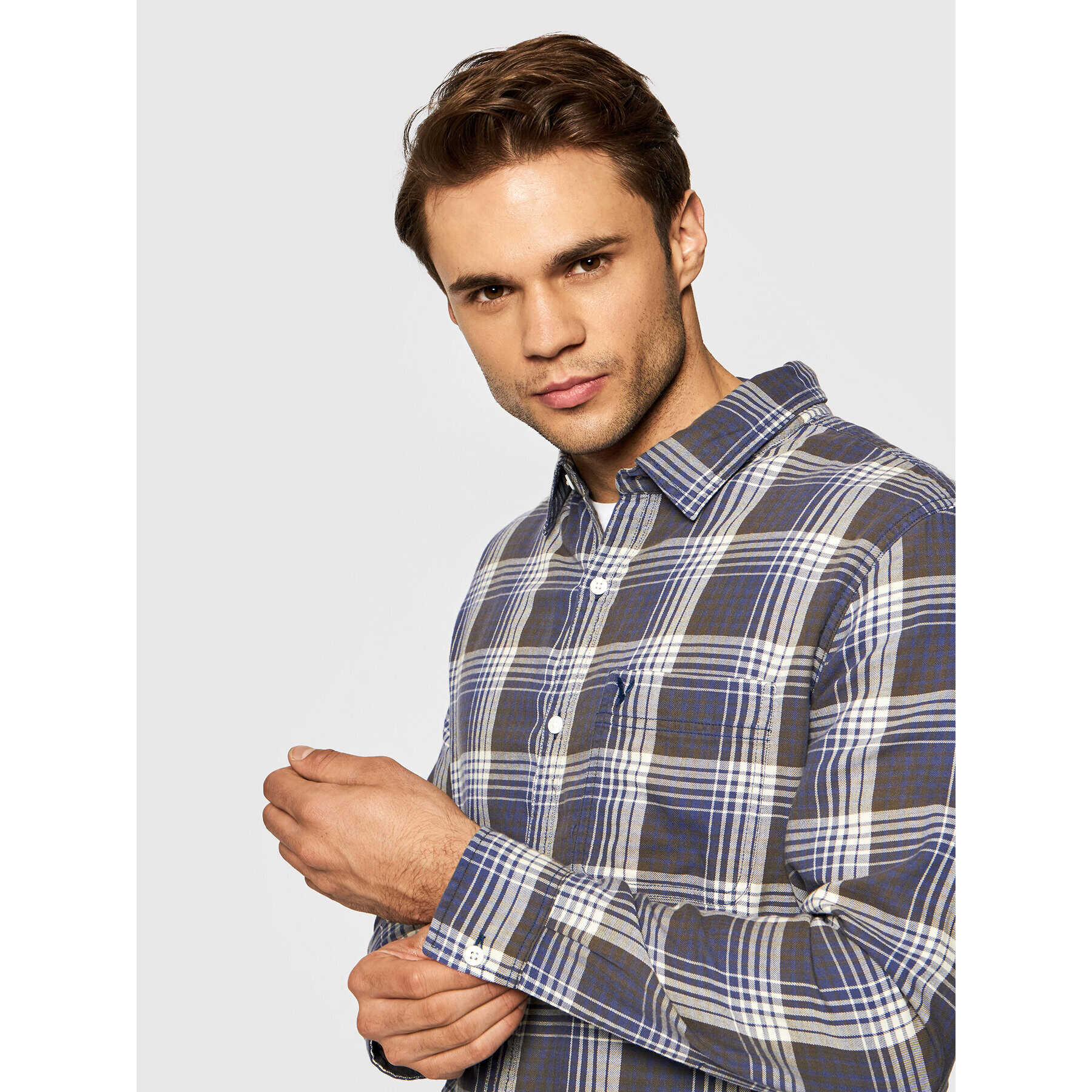 American Eagle Риза 015-0153-2179 Цветен Slim Fit - Pepit.bg