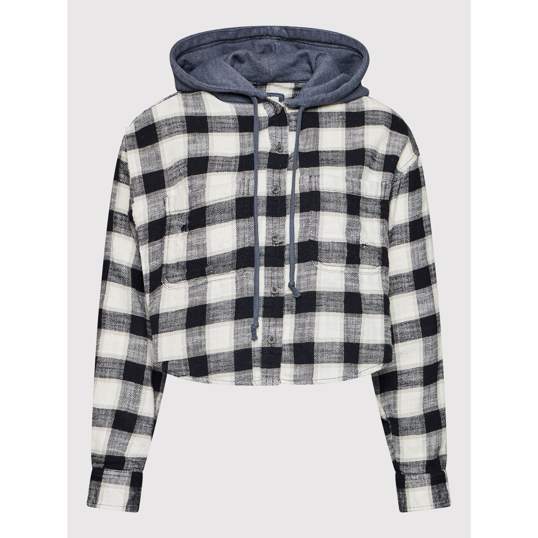 American Eagle Риза 035-1354-3804 Сив Relaxed Fit - Pepit.bg