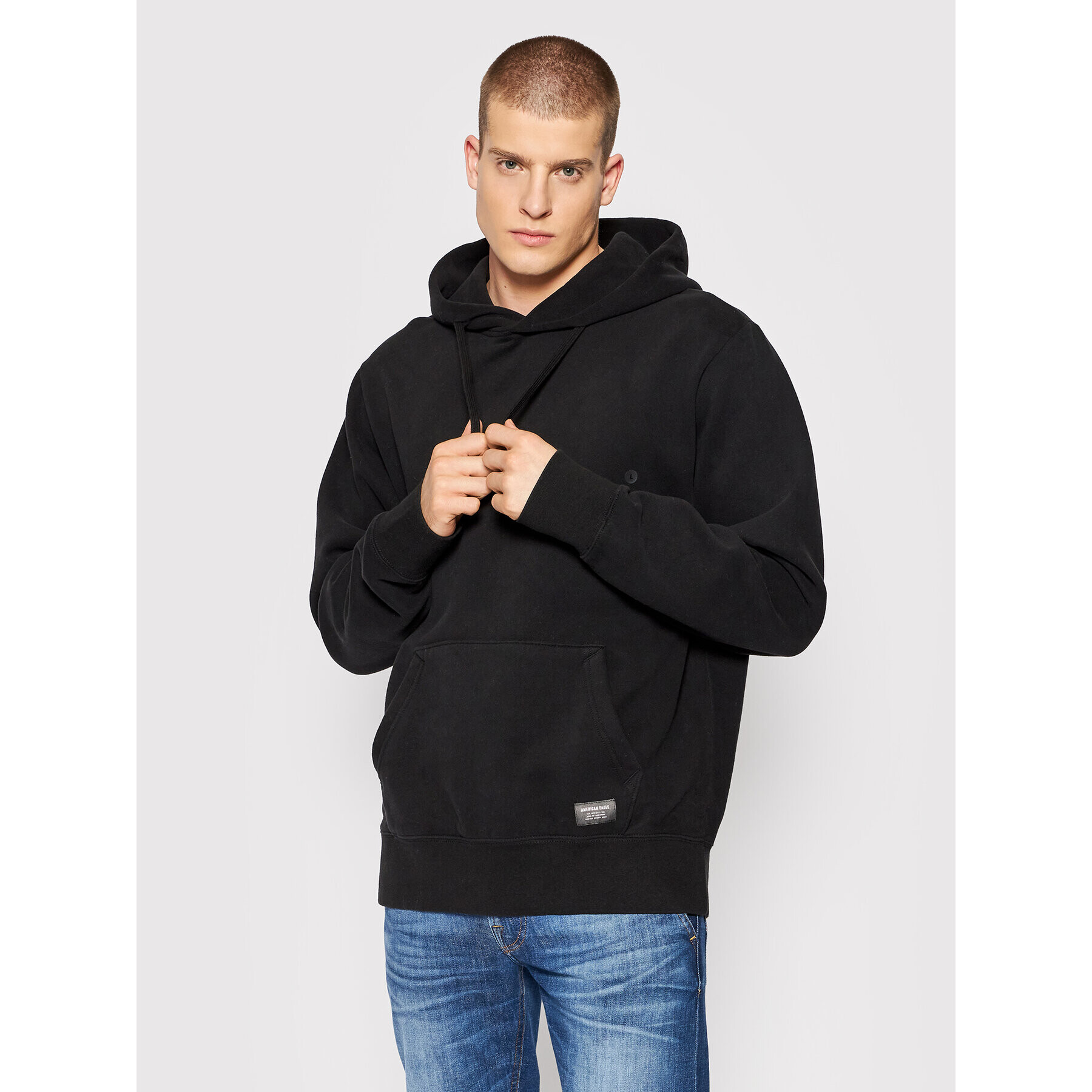 American Eagle Суитшърт 019-0193-1539 Черен Regular Fit - Pepit.bg