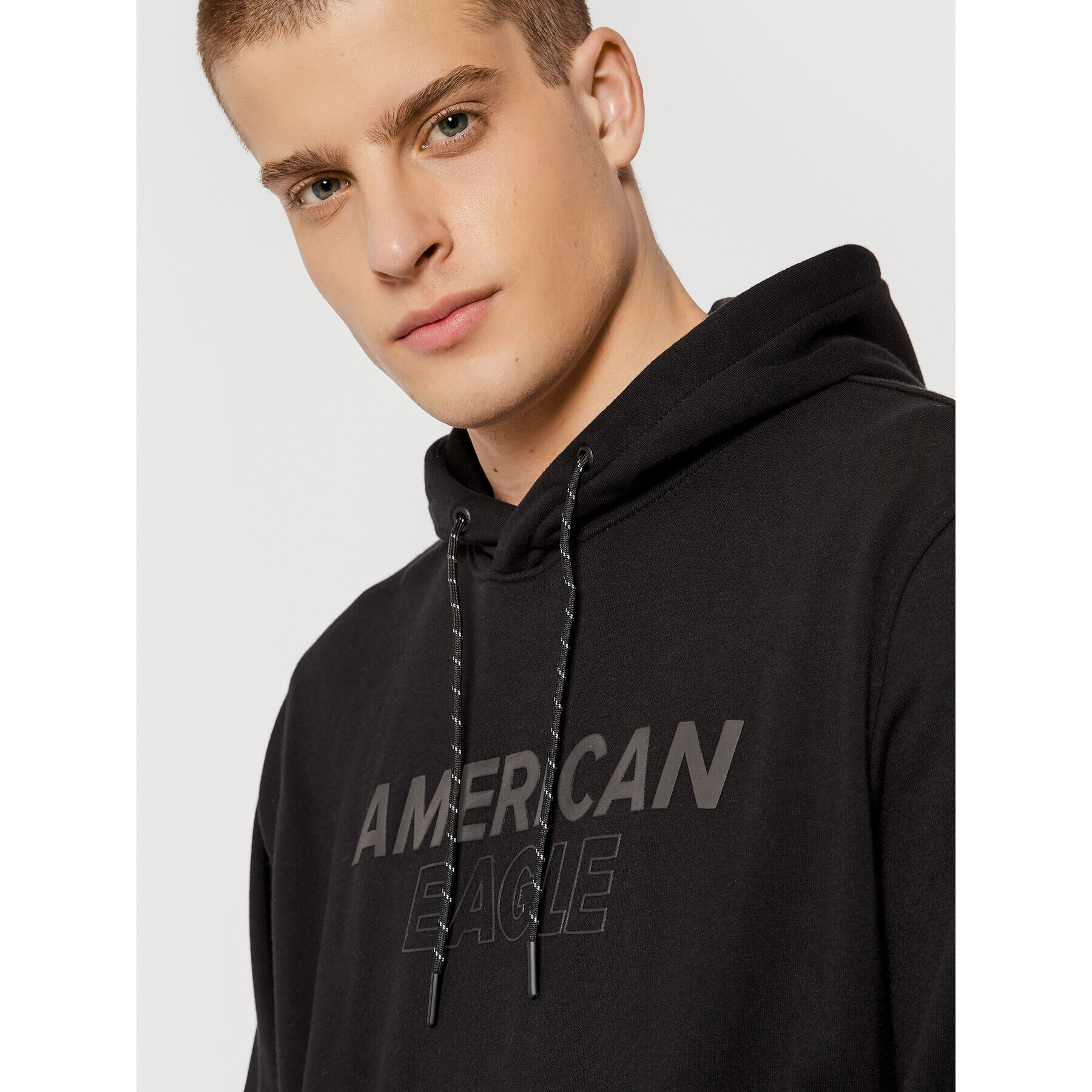 American Eagle Суитшърт 019-0193-1559 Черен Regular Fit - Pepit.bg