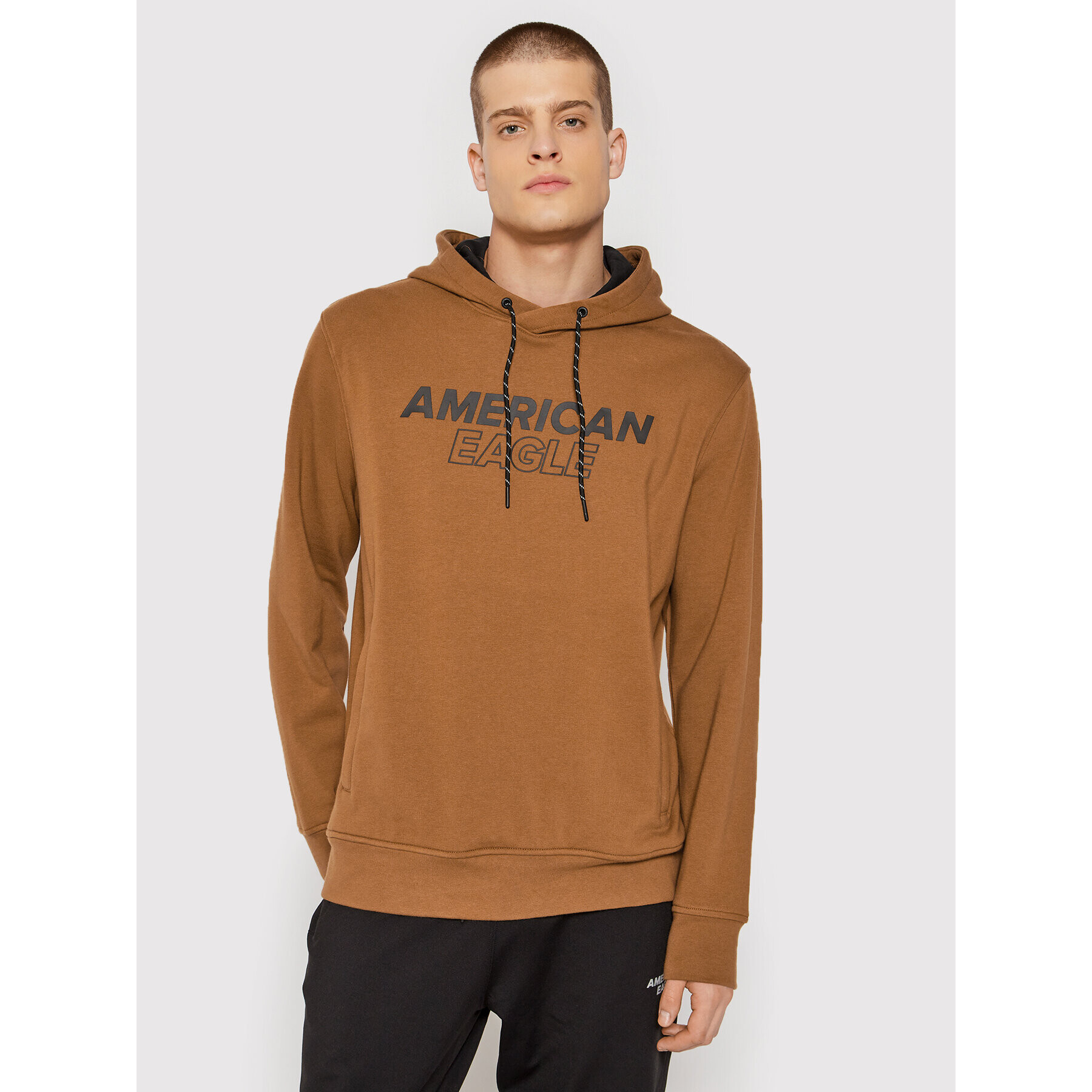 American Eagle Суитшърт 019-0193-1559 Кафяв Regular Fit - Pepit.bg