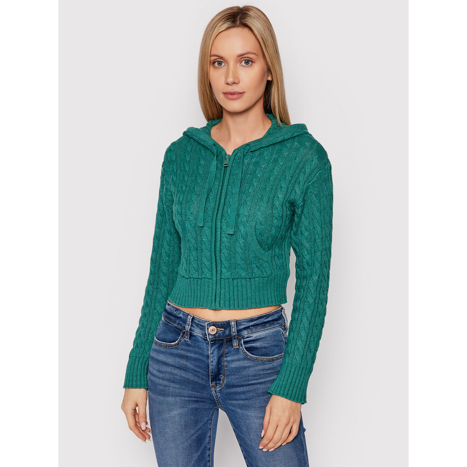 American Eagle Суитшърт 034-0341-9577 Зелен Slim Fit - Pepit.bg