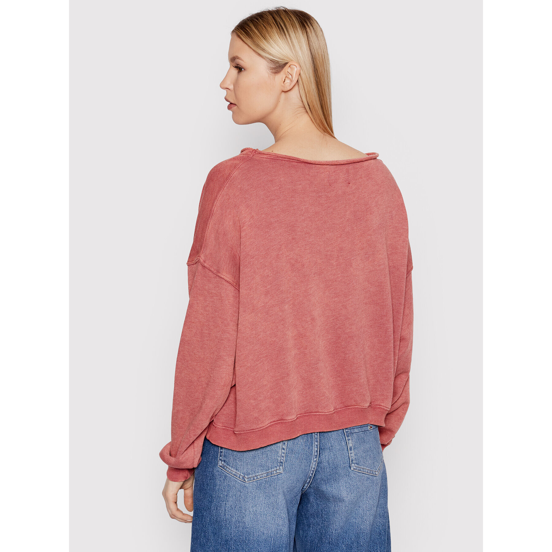American Eagle Суитшърт 045-2532-1636 Червен Oversize - Pepit.bg