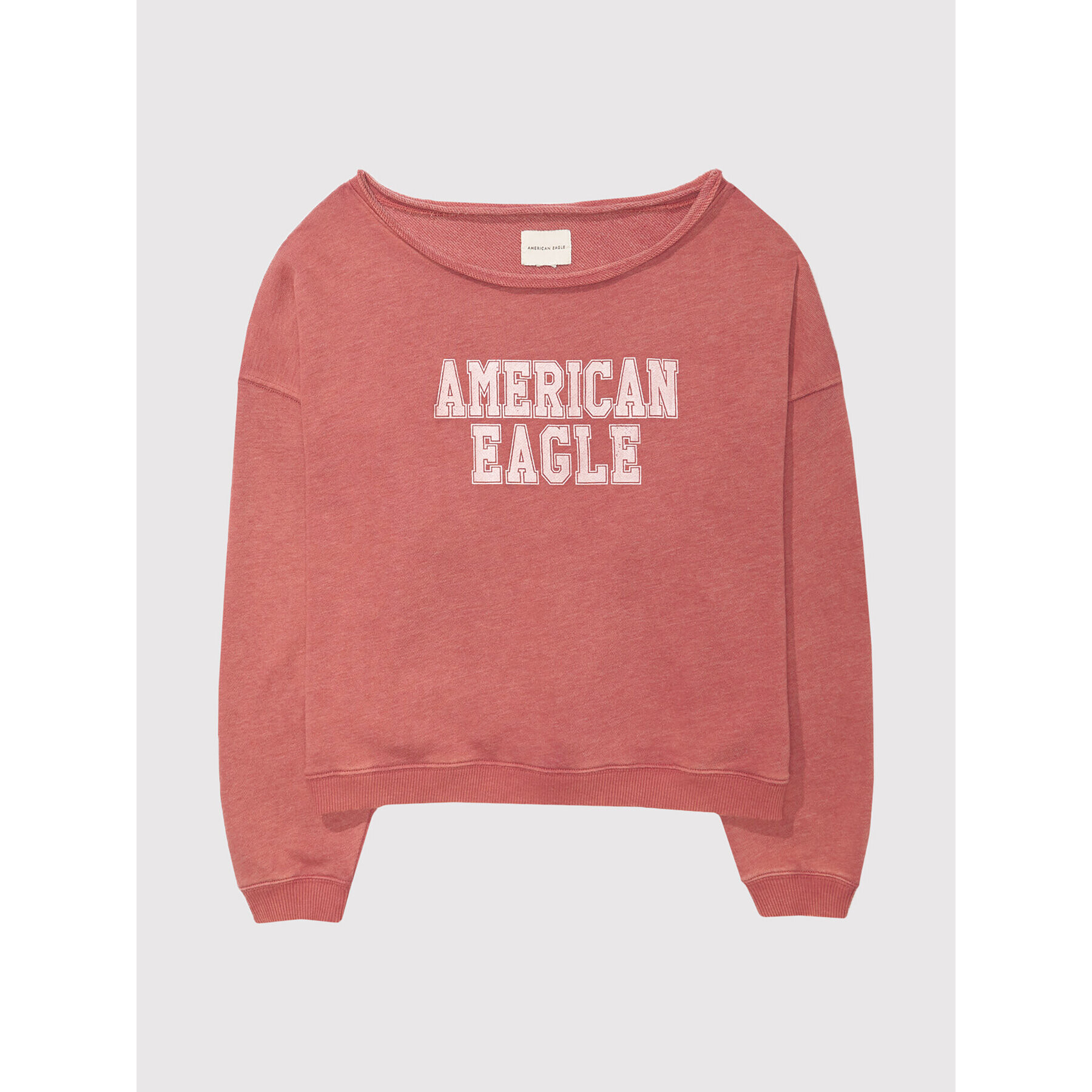 American Eagle Суитшърт 045-2532-1636 Червен Oversize - Pepit.bg