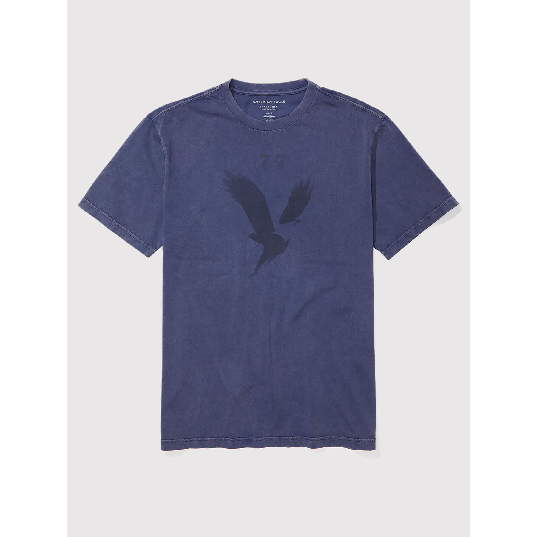 American Eagle Тишърт -016-0181-5534 410 NAVY Тъмносин Standard Fit - Pepit.bg