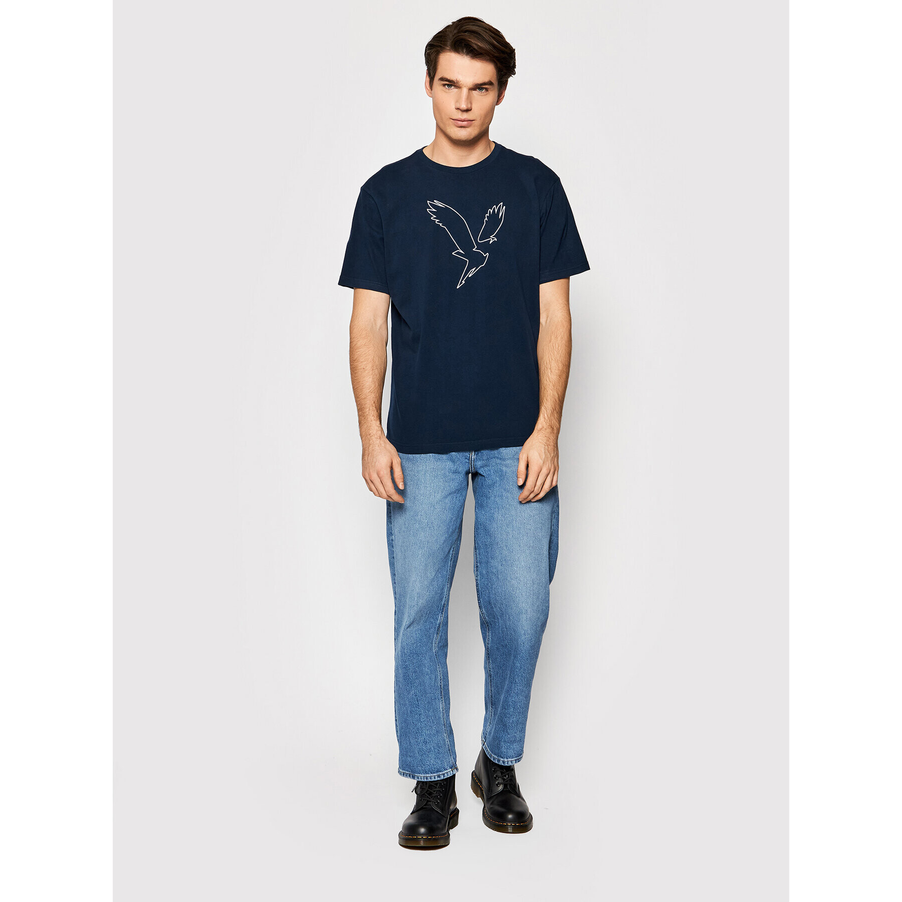 American Eagle Тишърт 017-0181-5492 Тъмносин Regular Fit - Pepit.bg