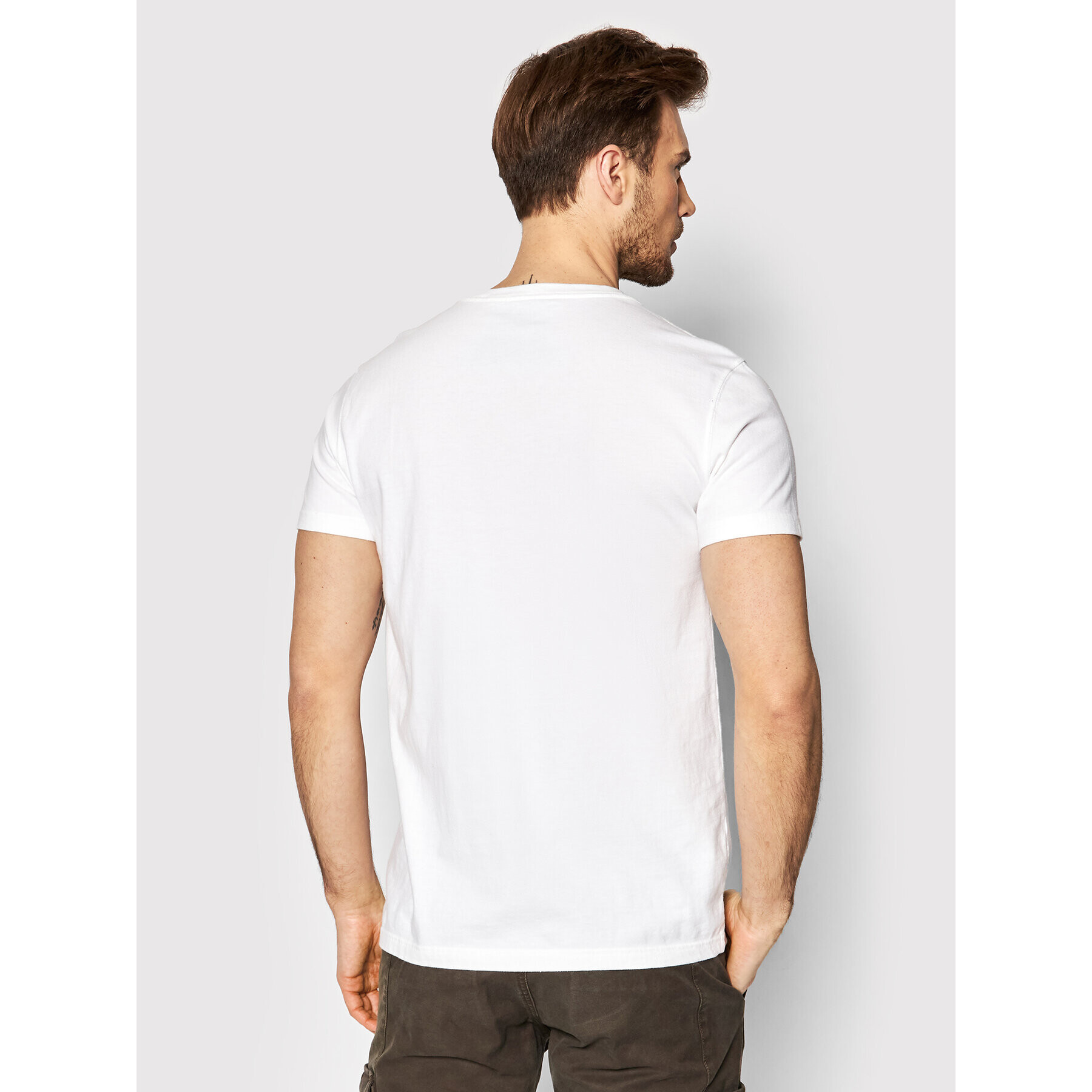 American Eagle Тишърт 017-1162-1540 Бял Slim Fit - Pepit.bg