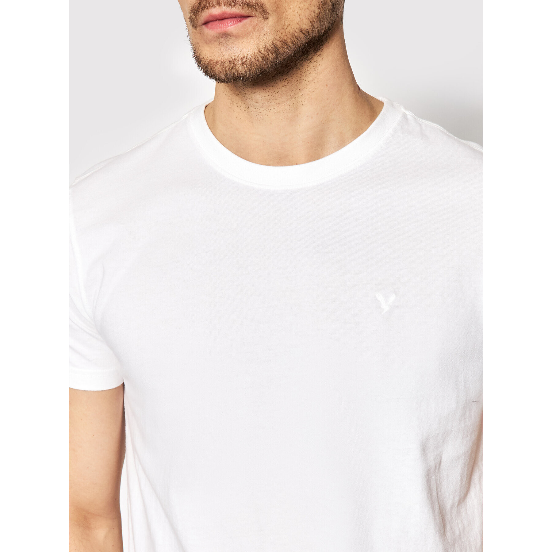 American Eagle Тишърт 017-1162-1540 Бял Slim Fit - Pepit.bg