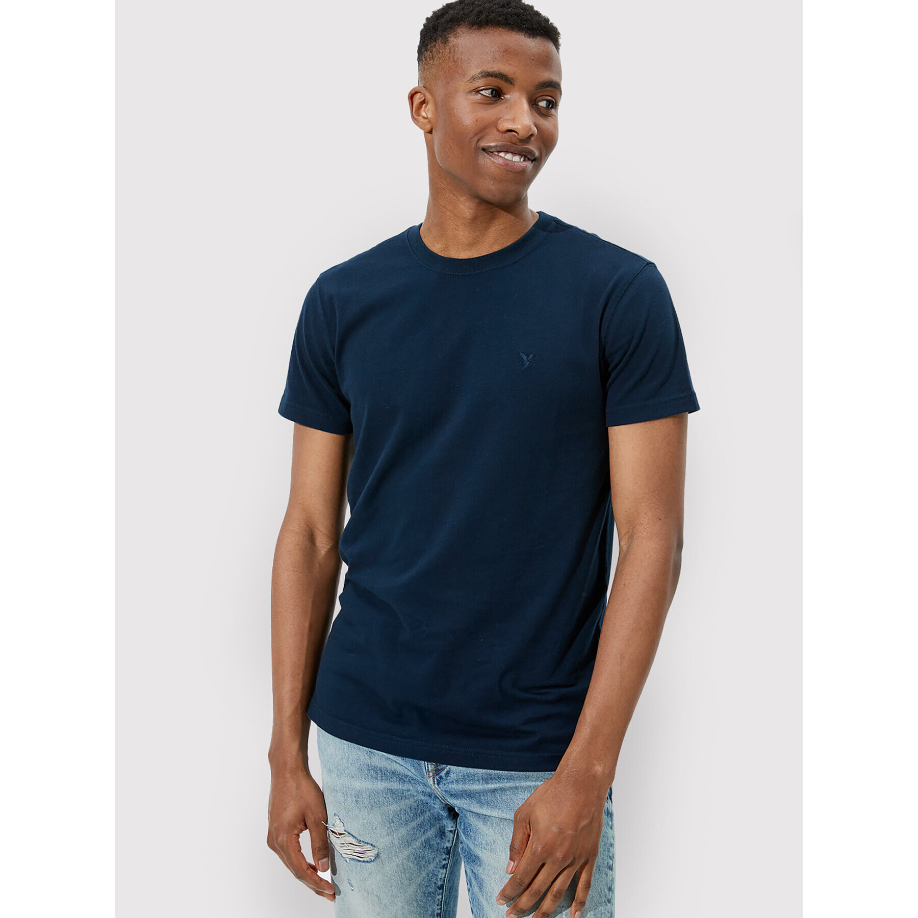 American Eagle Тишърт 017-1162-1540 Тъмносин Slim Fit - Pepit.bg