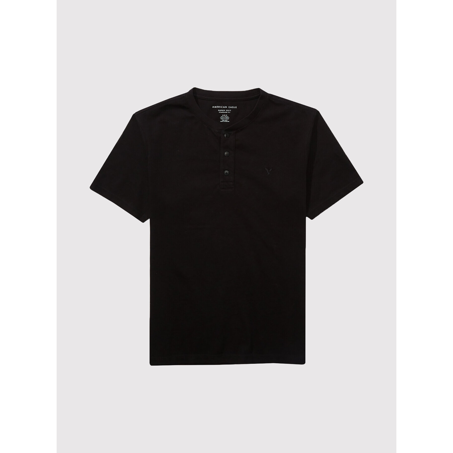 American Eagle Тишърт 017-4165-1740 Черен Standard Fit - Pepit.bg