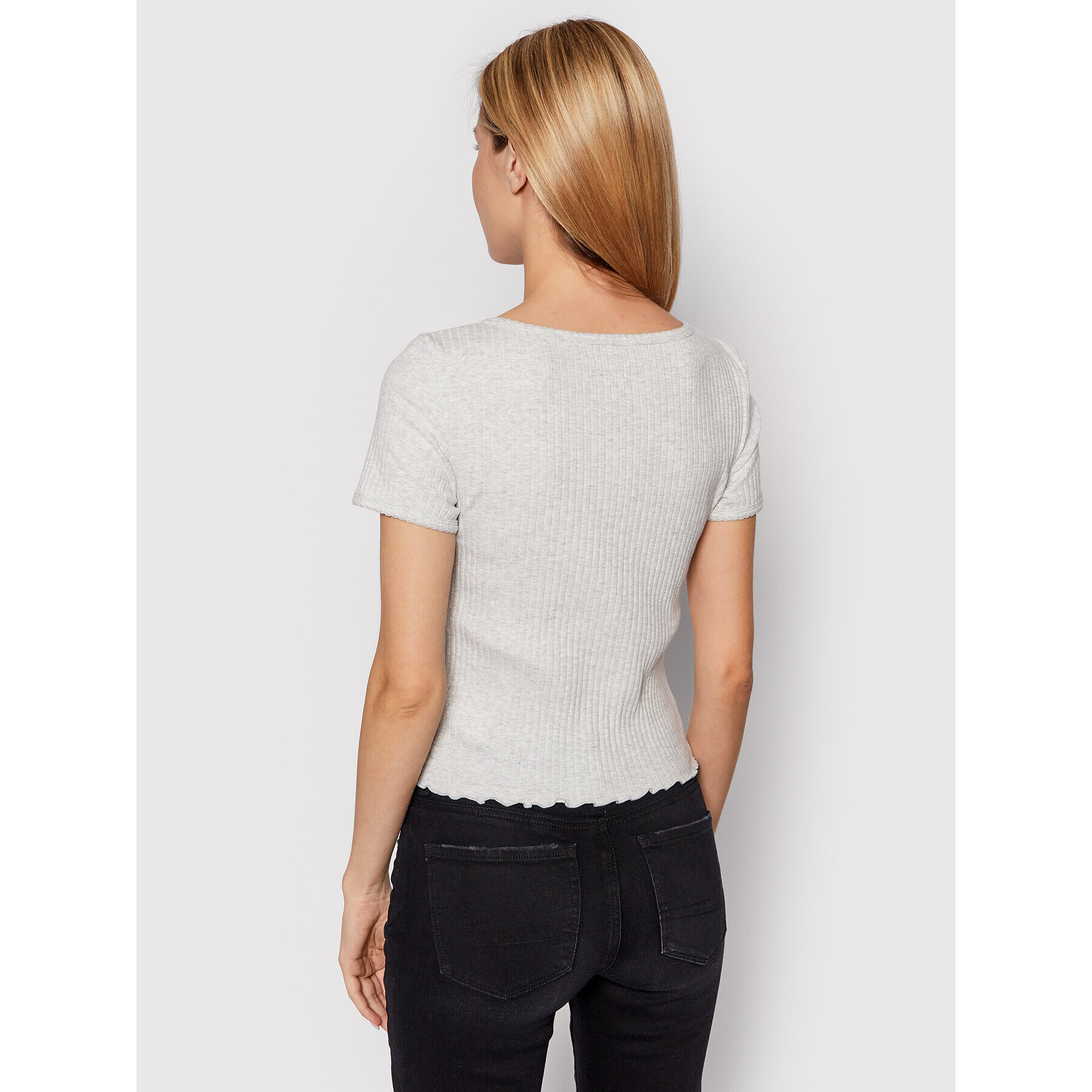 American Eagle Тишърт 037-2372-7760 Сив Regular Fit - Pepit.bg