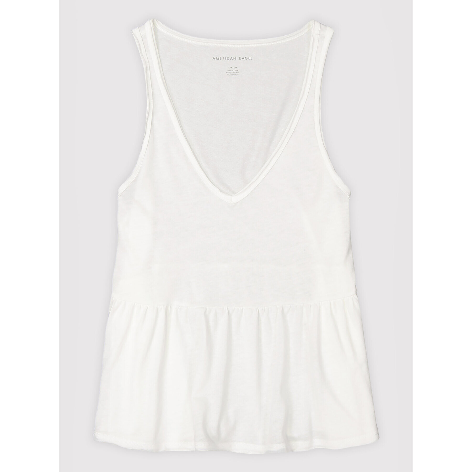 American Eagle топ 036-3171-5098 Бял Regular Fit - Pepit.bg
