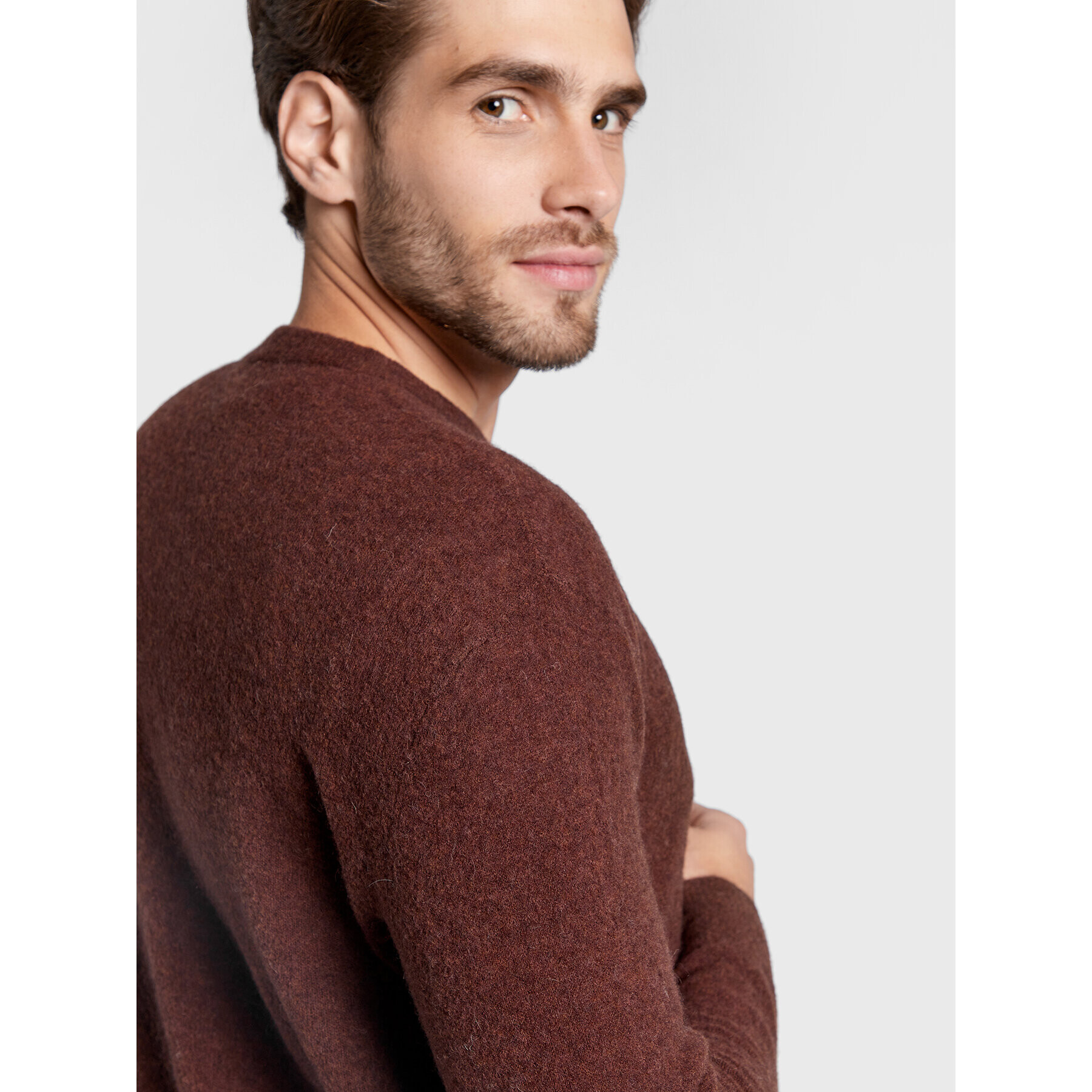 American Vintage Пуловер MRAZ18AH22 Кафяв Regular Fit - Pepit.bg