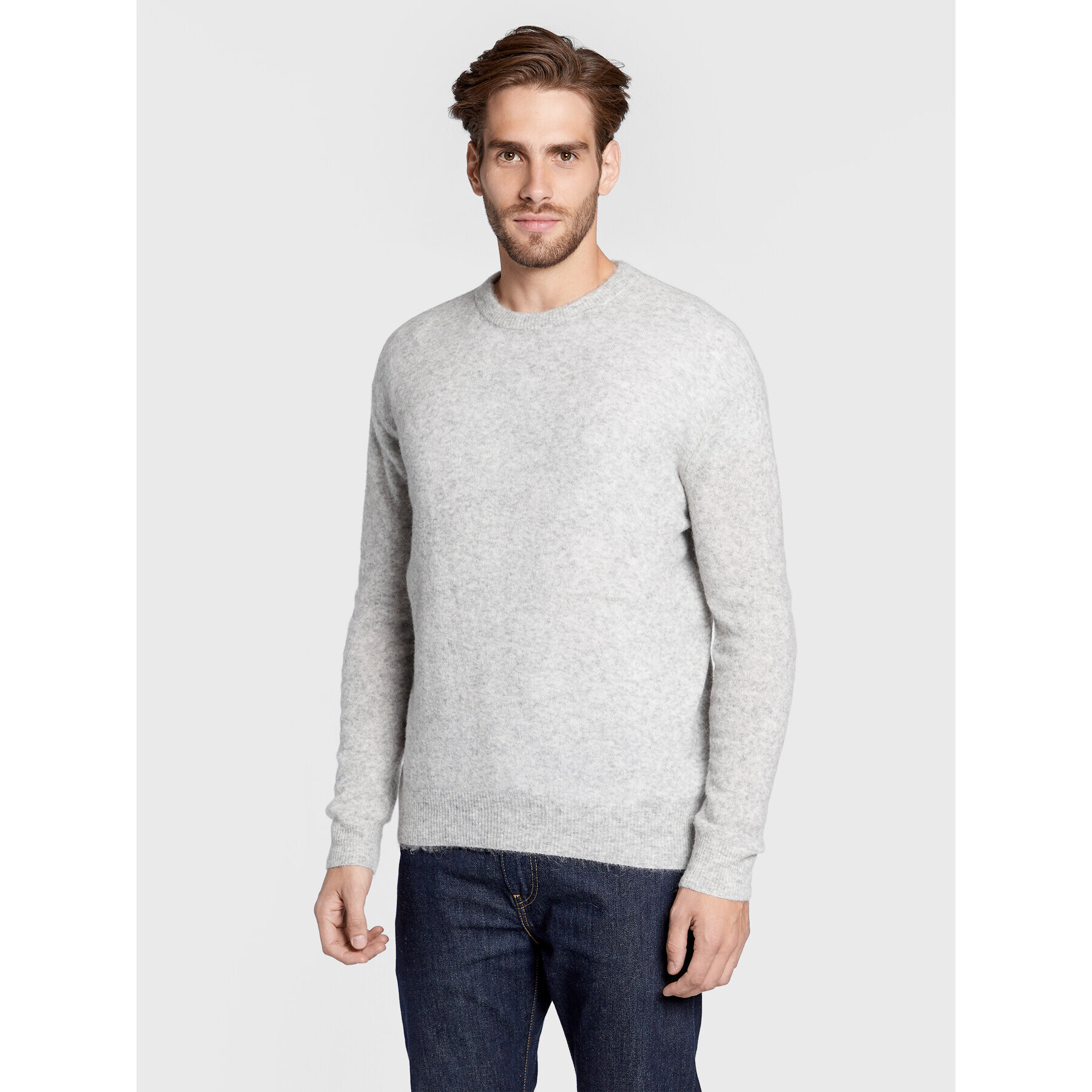 American Vintage Пуловер MRAZ18AH22 Сив Regular Fit - Pepit.bg