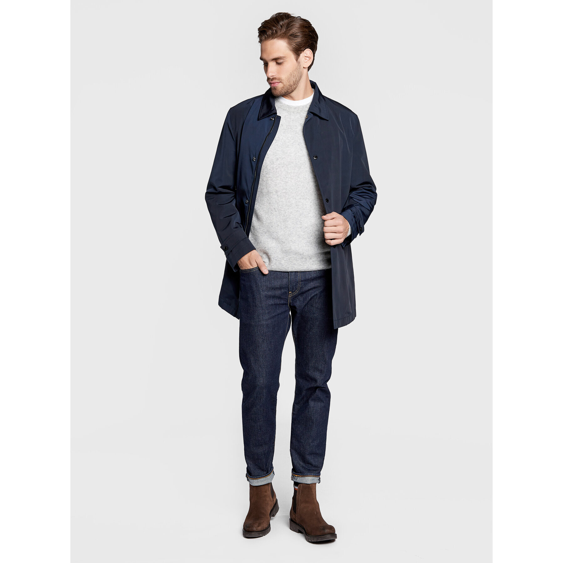 American Vintage Пуловер MRAZ18AH22 Сив Regular Fit - Pepit.bg