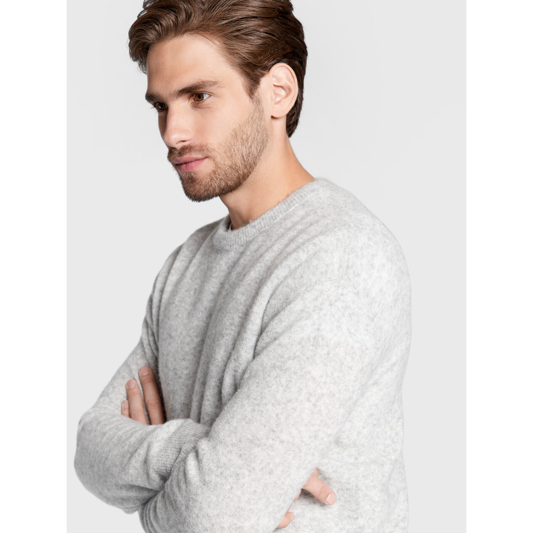 American Vintage Пуловер MRAZ18AH22 Сив Regular Fit - Pepit.bg