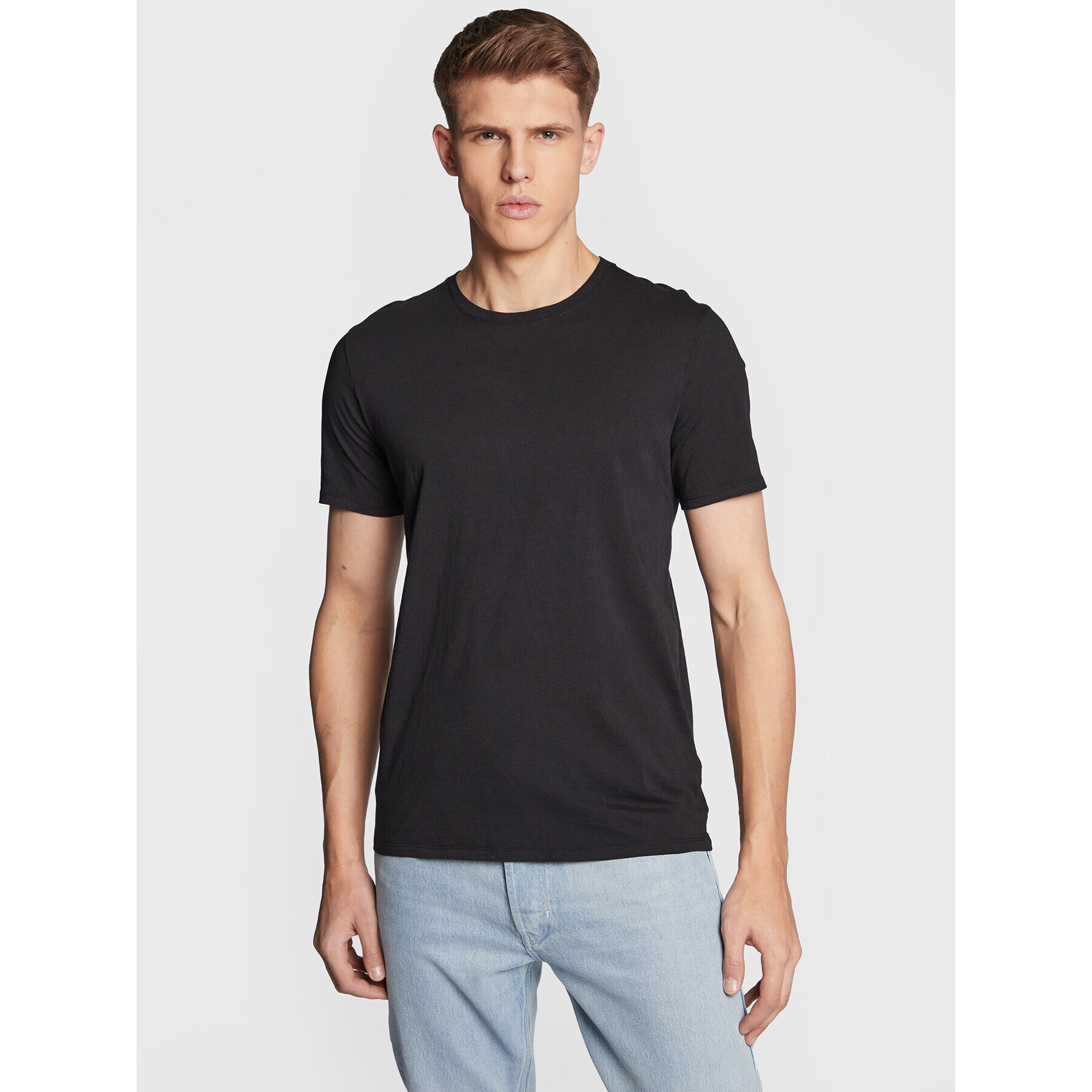 American Vintage Тишърт Decatur MDEC1H22 Черен Regular Fit - Pepit.bg