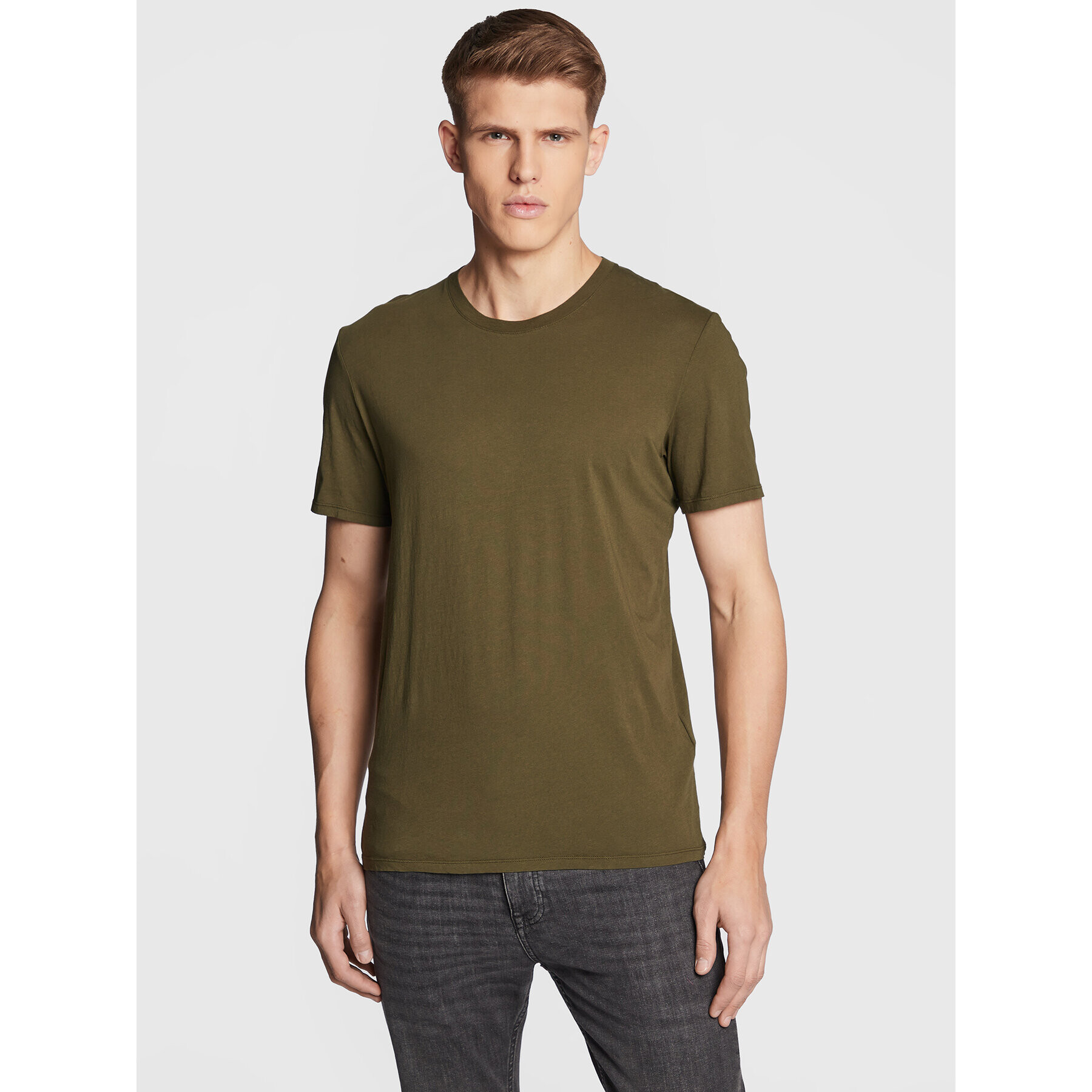 American Vintage Тишърт Decatur MDEC1H22 Зелен Regular Fit - Pepit.bg