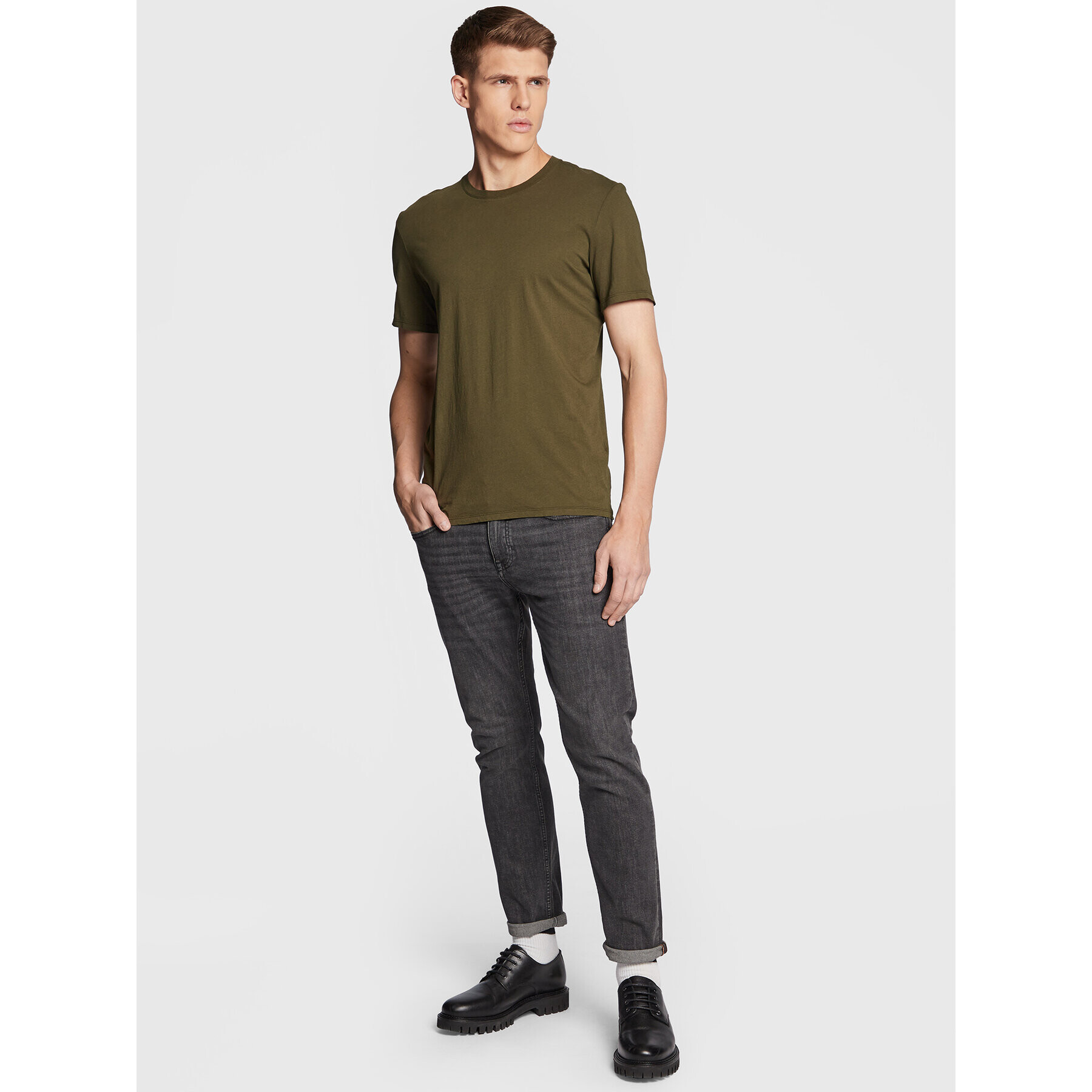 American Vintage Тишърт Decatur MDEC1H22 Зелен Regular Fit - Pepit.bg