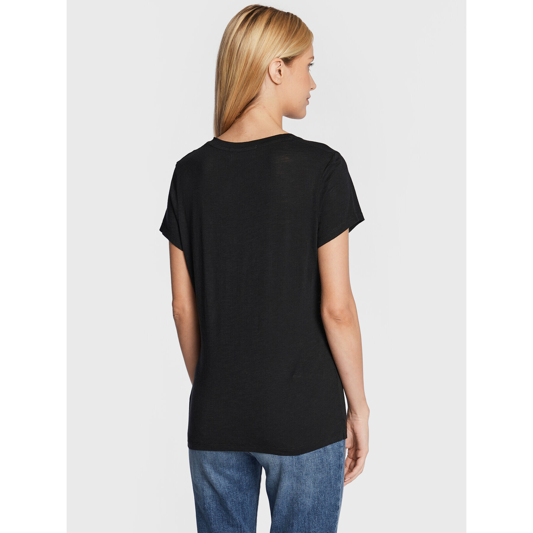 American Vintage Тишърт Jacksonville JAC48H22 Черен Regular Fit - Pepit.bg