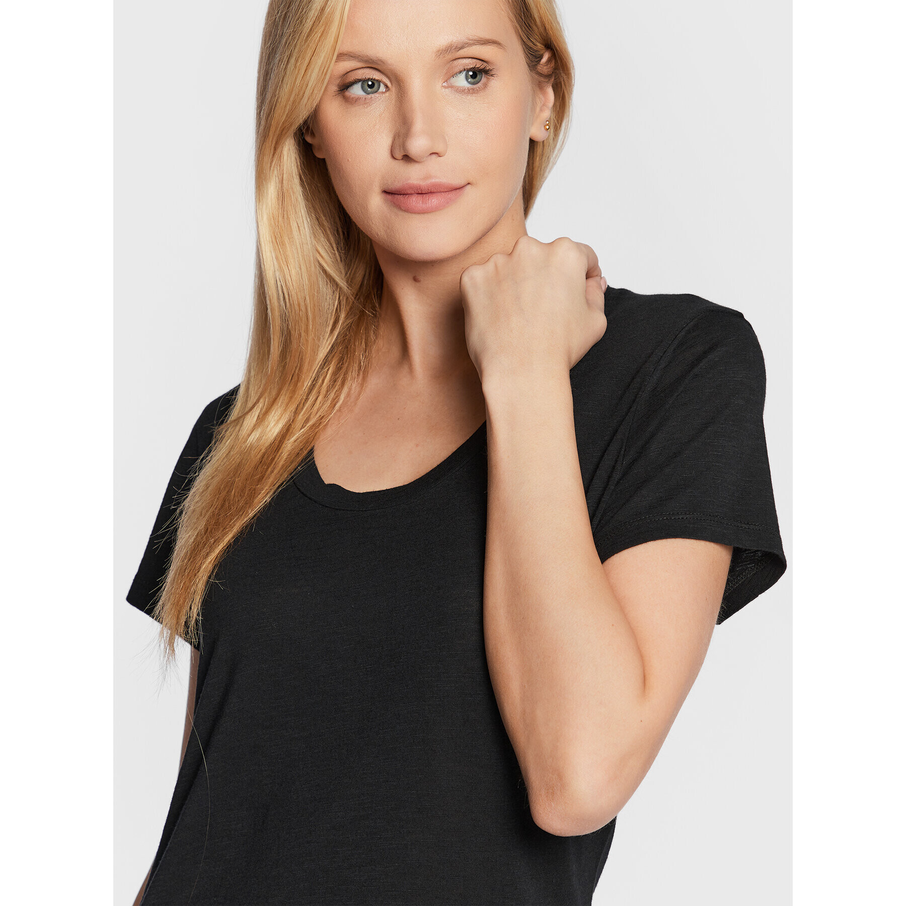 American Vintage Тишърт Jacksonville JAC48H22 Черен Regular Fit - Pepit.bg
