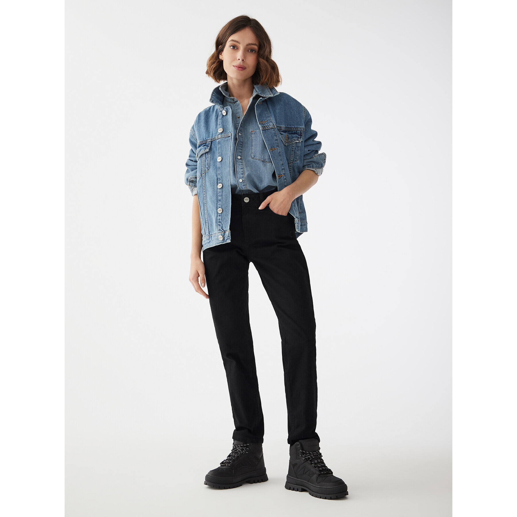 Americanos Дънки Boston Черен Slim Fit - Pepit.bg