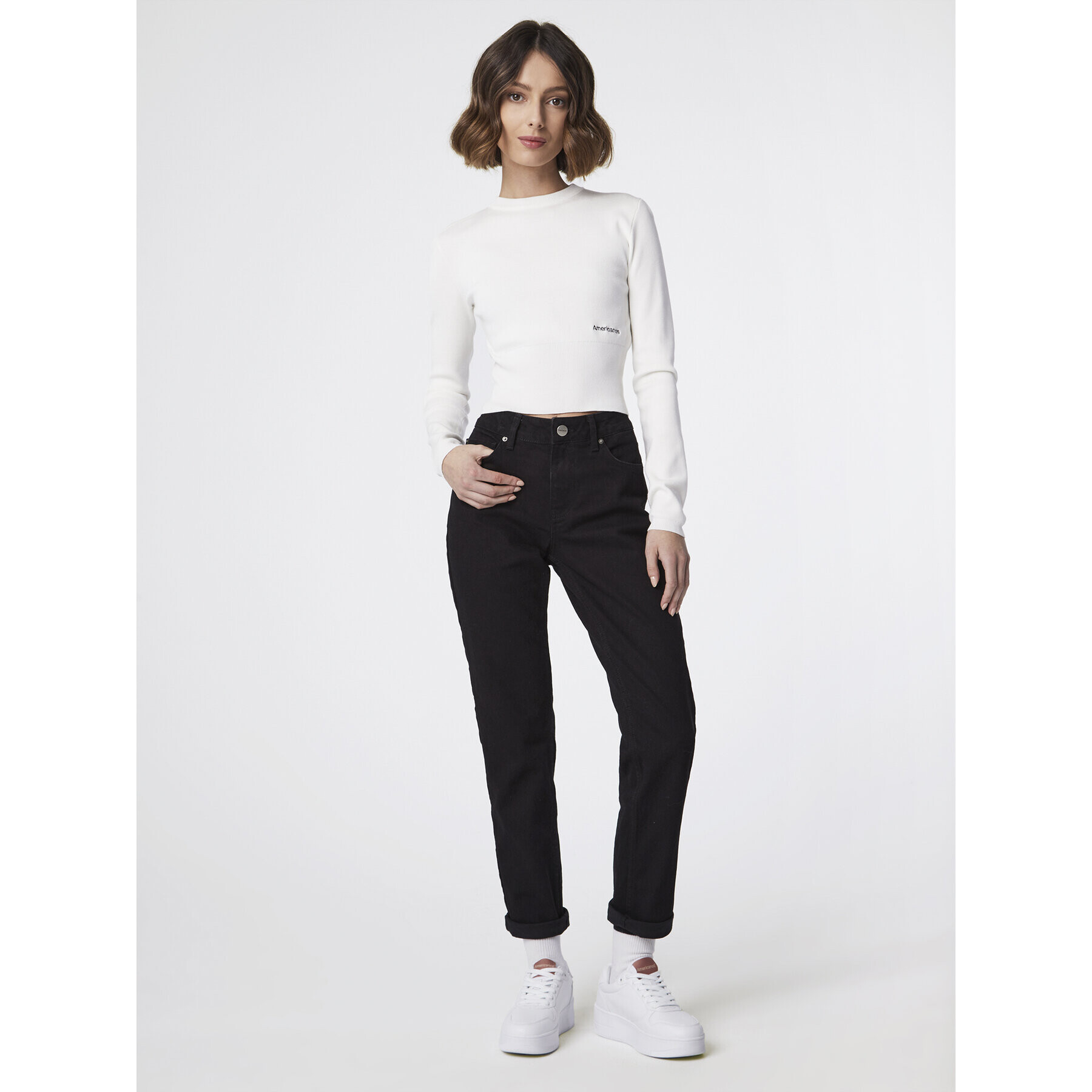 Americanos Дънки Boston Черен Slim Fit - Pepit.bg