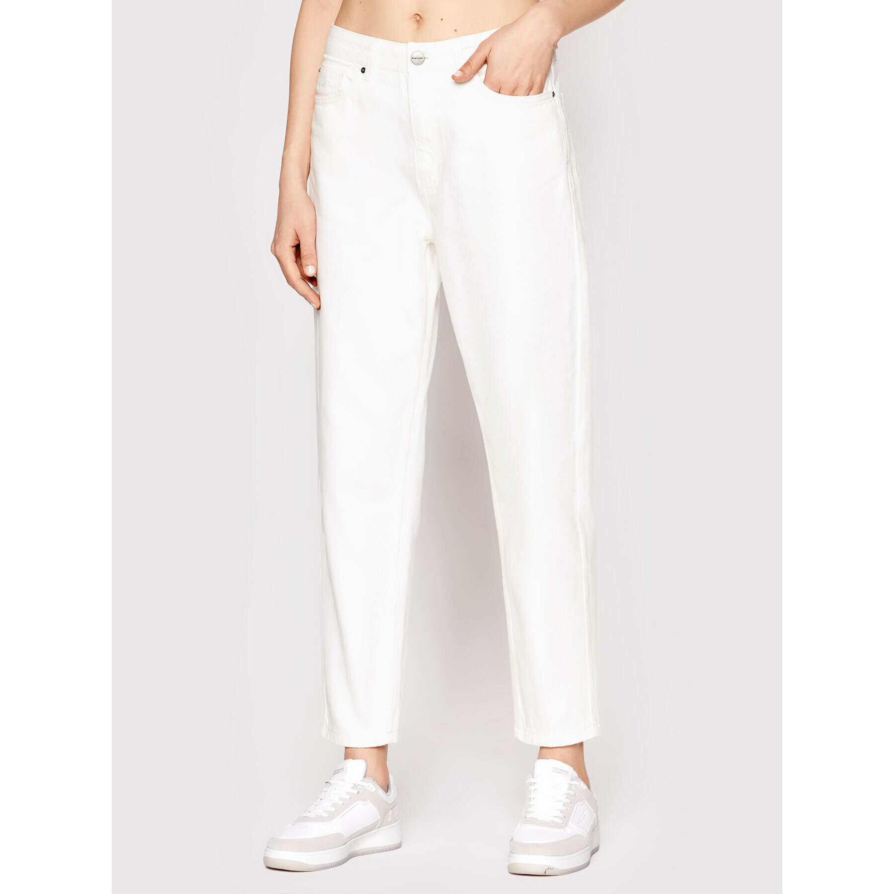 Americanos Дънки Formosa Бял Mom Fit - Pepit.bg